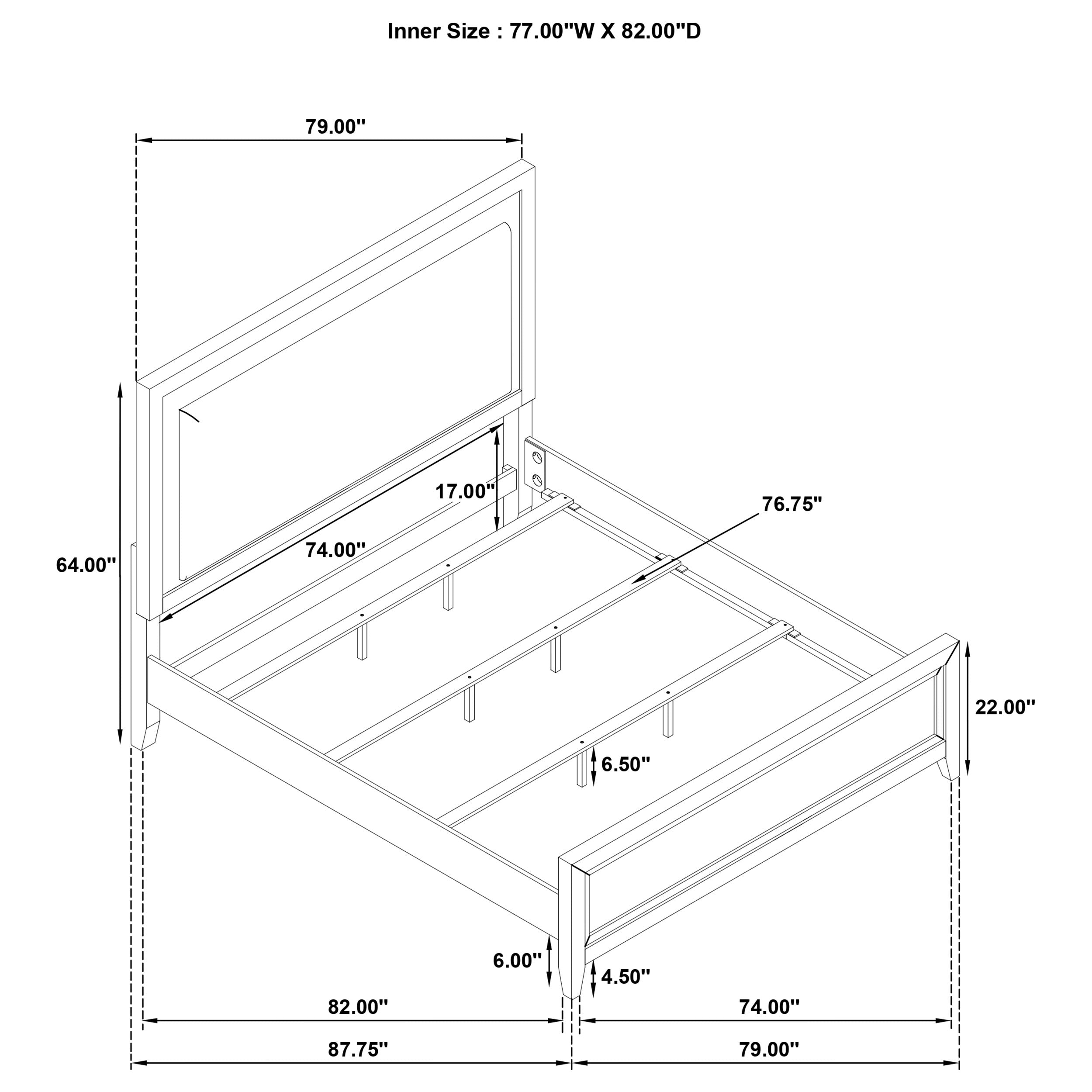 Marielle California King, E.King, & Queen Bed - Luxury Home Furniture (MI)