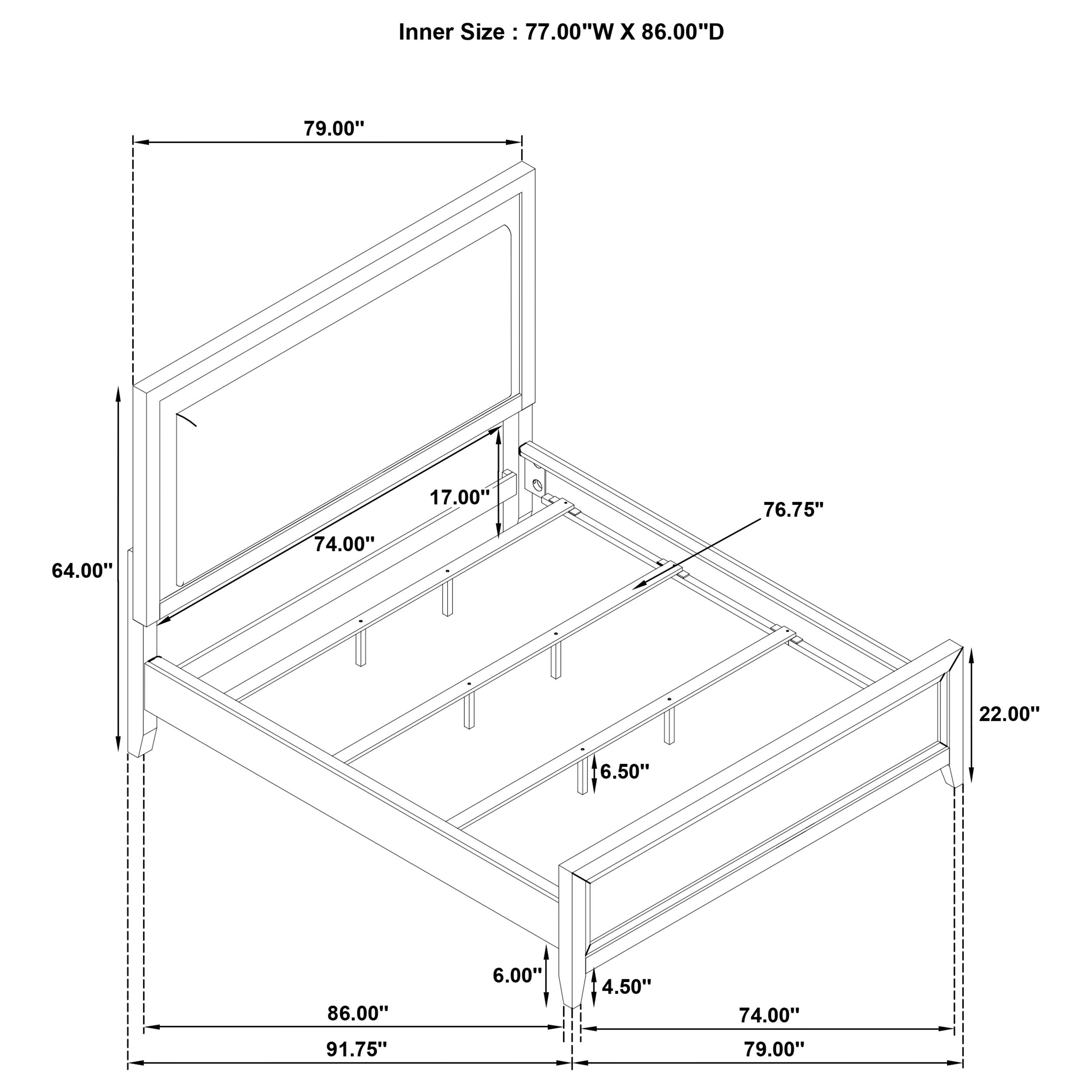 Marielle California King, E.King, & Queen Bed - Luxury Home Furniture (MI)