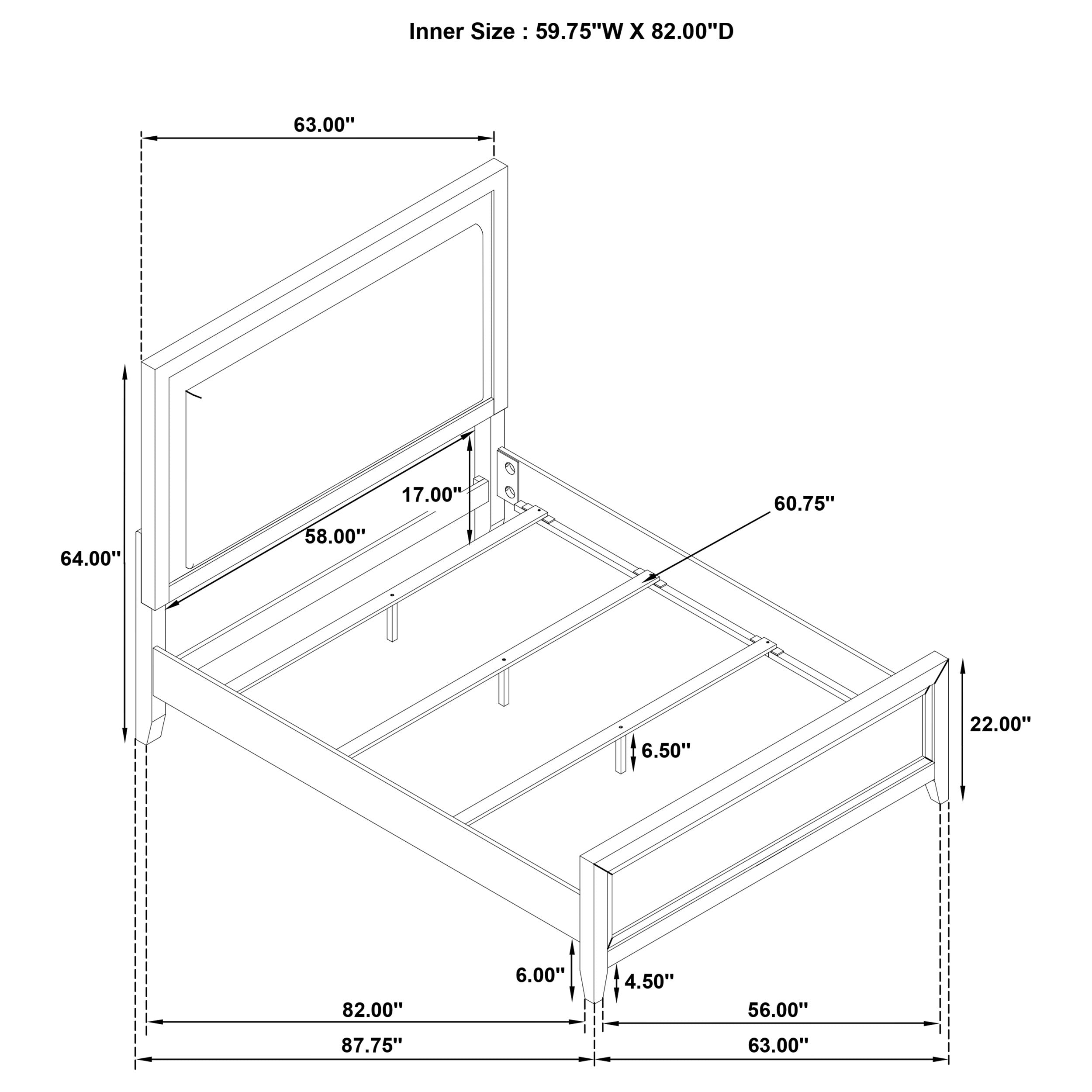 Marielle California King, E.King, & Queen Bed - Luxury Home Furniture (MI)