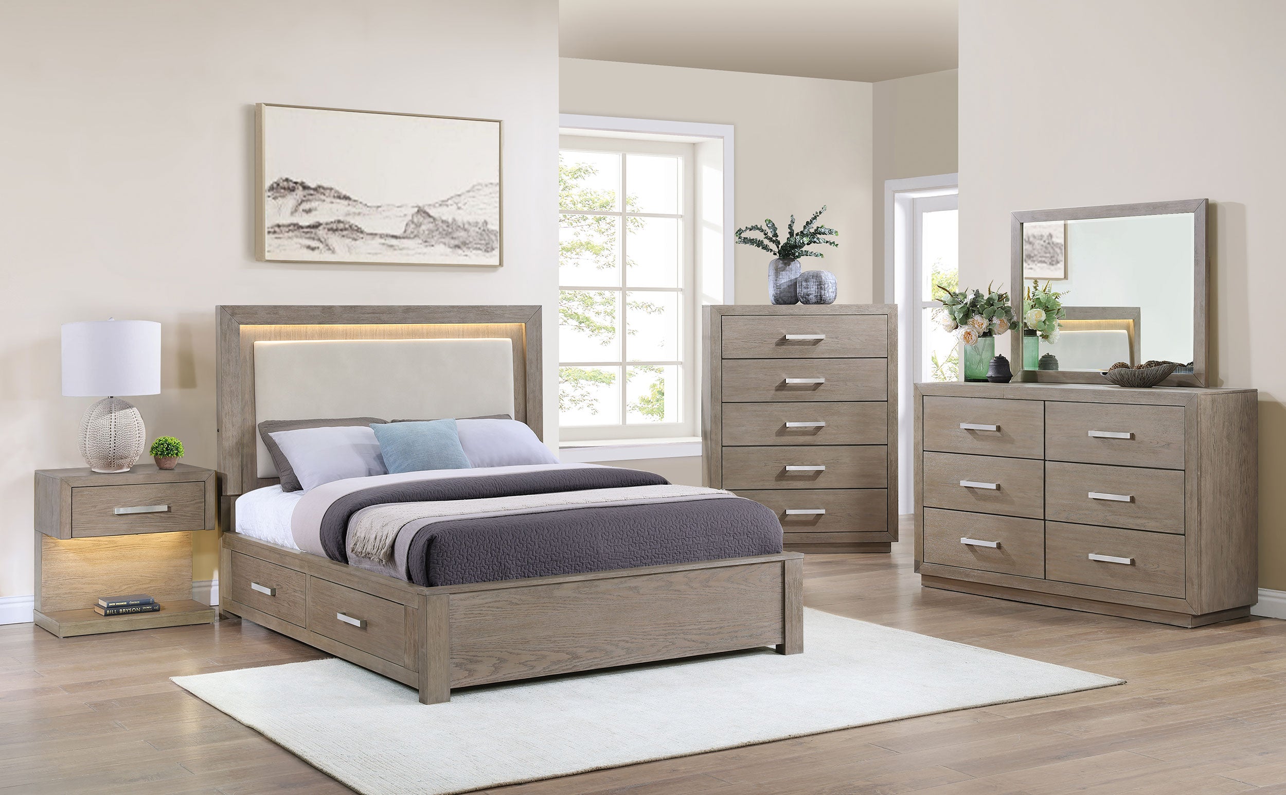 Kenora 5 Pc Bedroom Set - Luxury Home Furniture (MI)