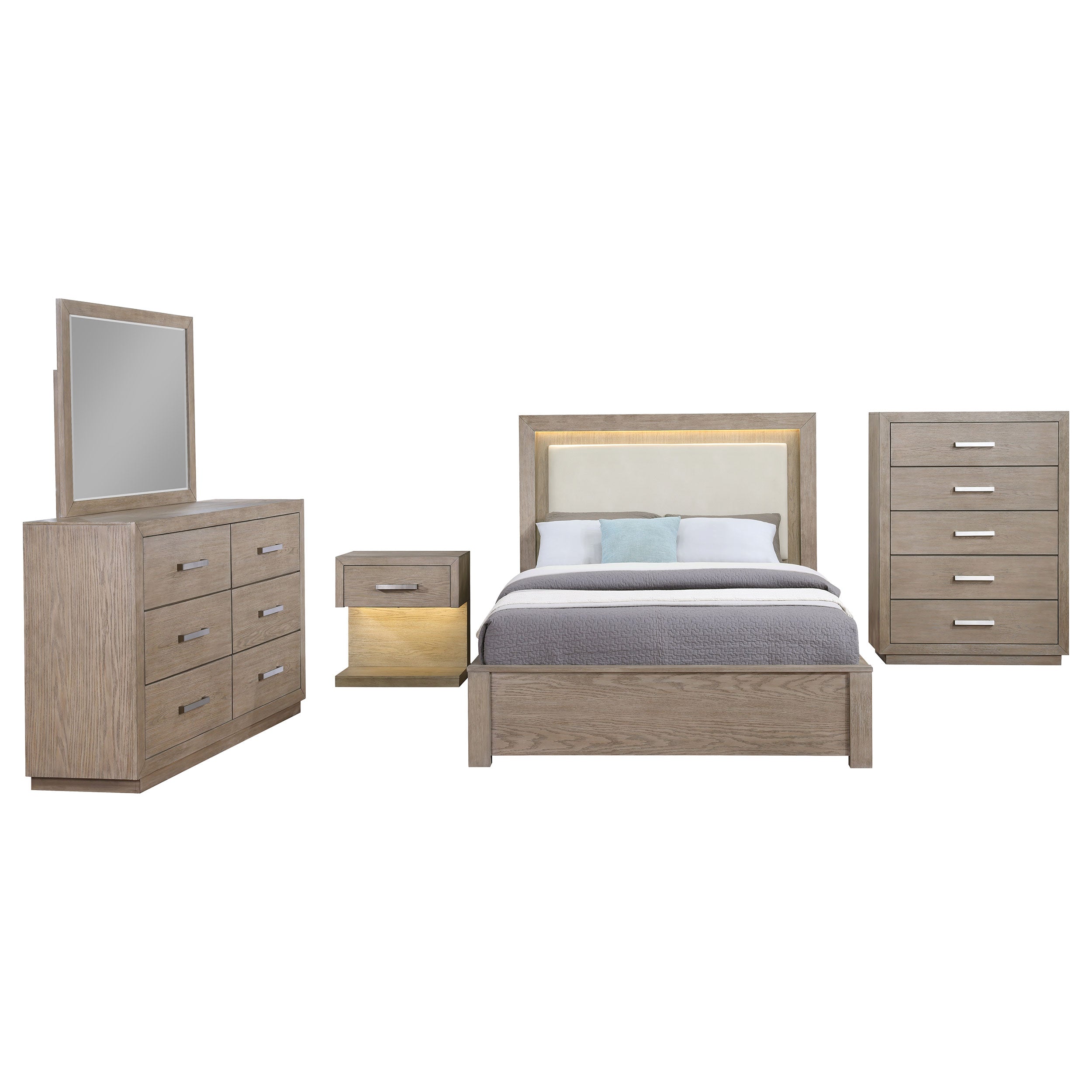 Kenora 5 Pc Bedroom Set - Luxury Home Furniture (MI)
