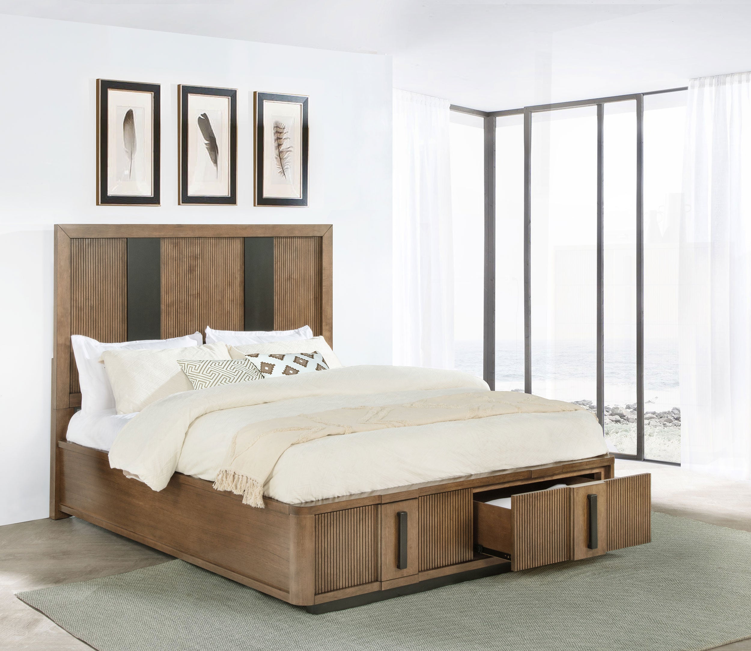 Terrace Panel Platform Storage Bed - Luxury Home Furniture (MI)