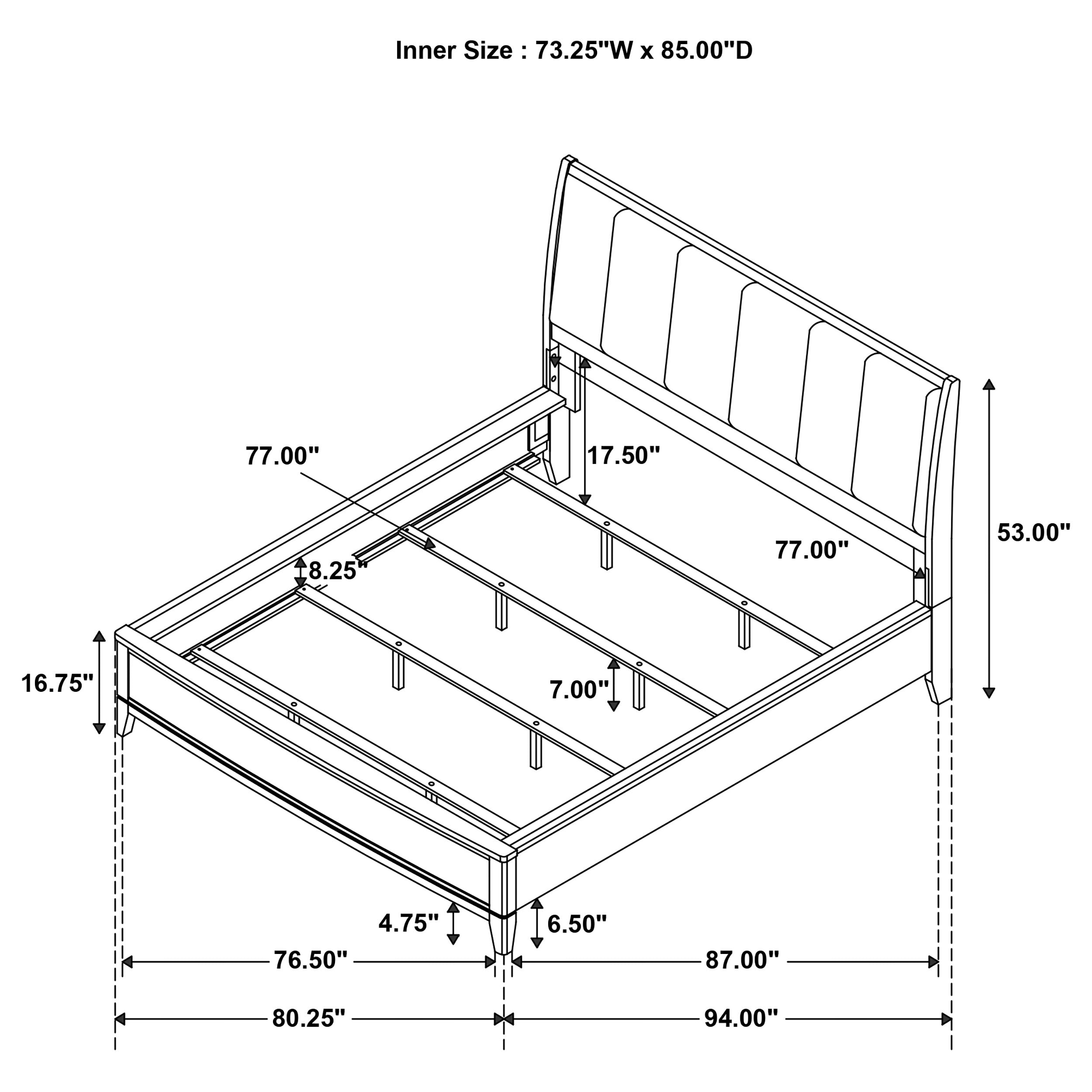 Granada California King, E.King, & Queen Bed - Luxury Home Furniture (MI)