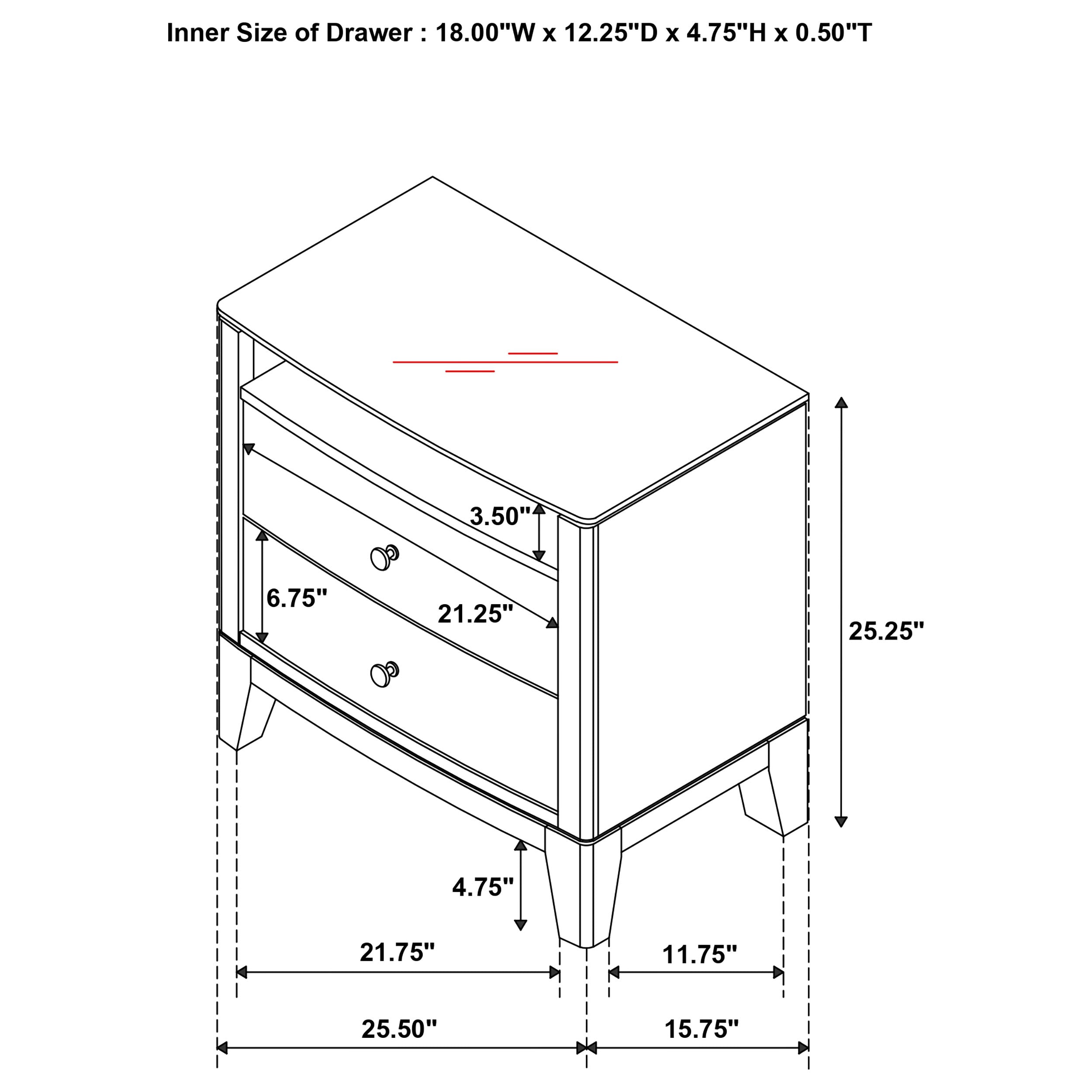 Granada Nightstand - Luxury Home Furniture (MI)