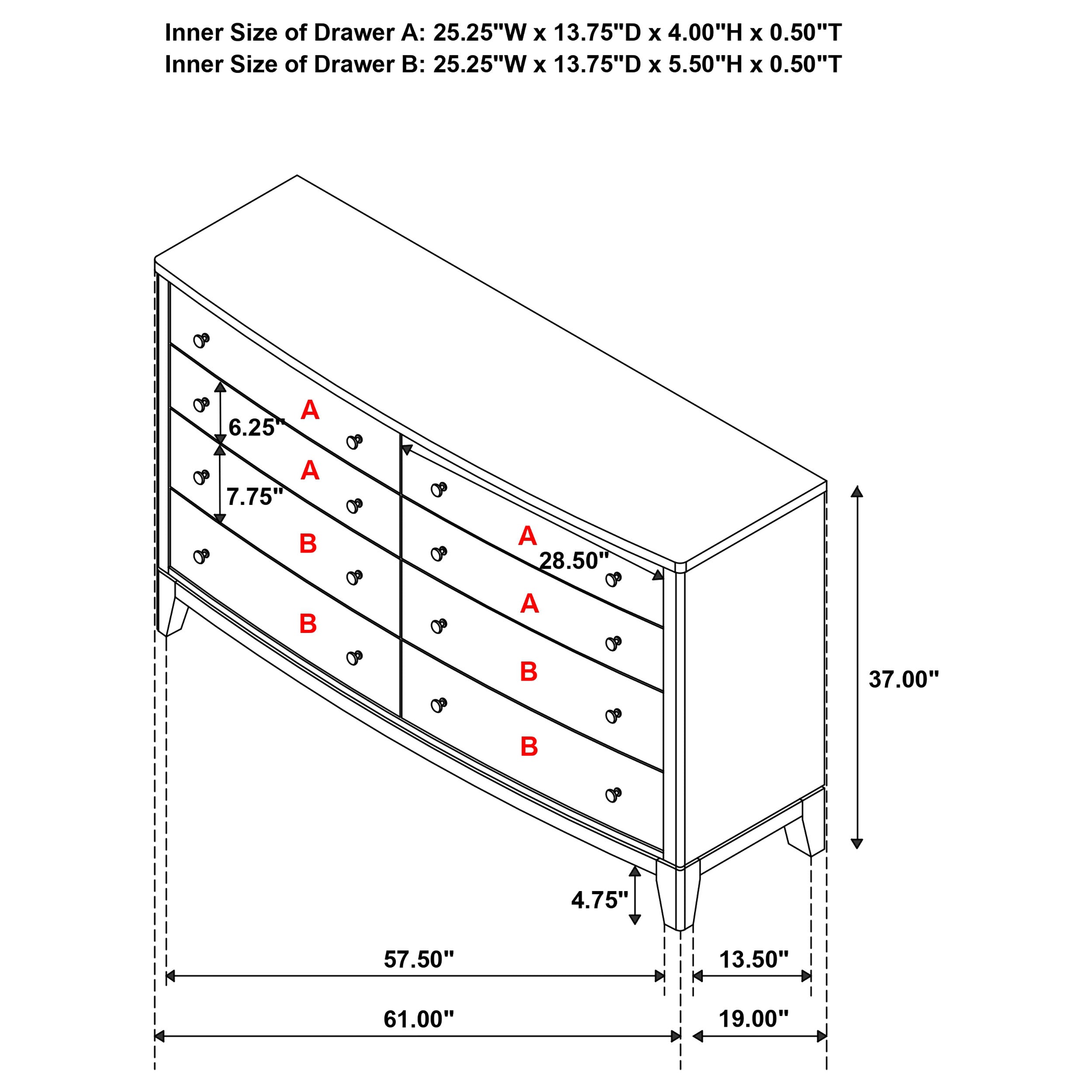 Granada Dresser - Luxury Home Furniture (MI)