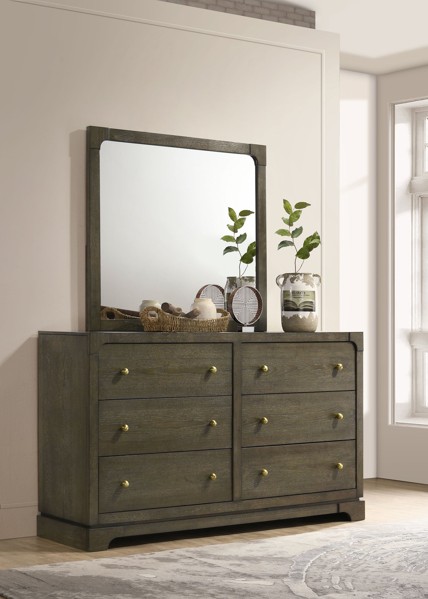 Gran Park Dresser with Mirror - Luxury Home Furniture (MI)
