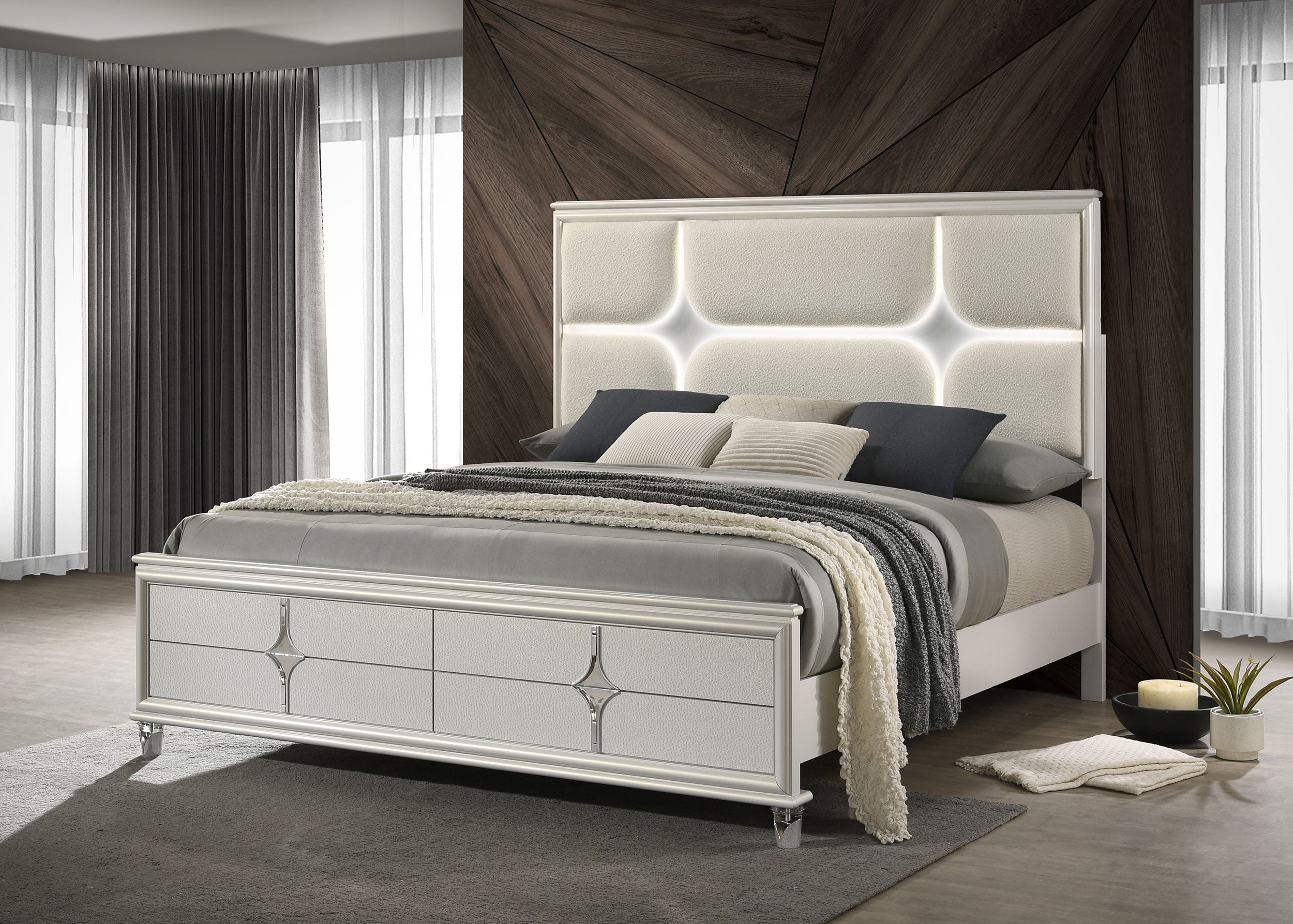 Olivia California King, E.King, & Queen Bed - Luxury Home Furniture (MI)