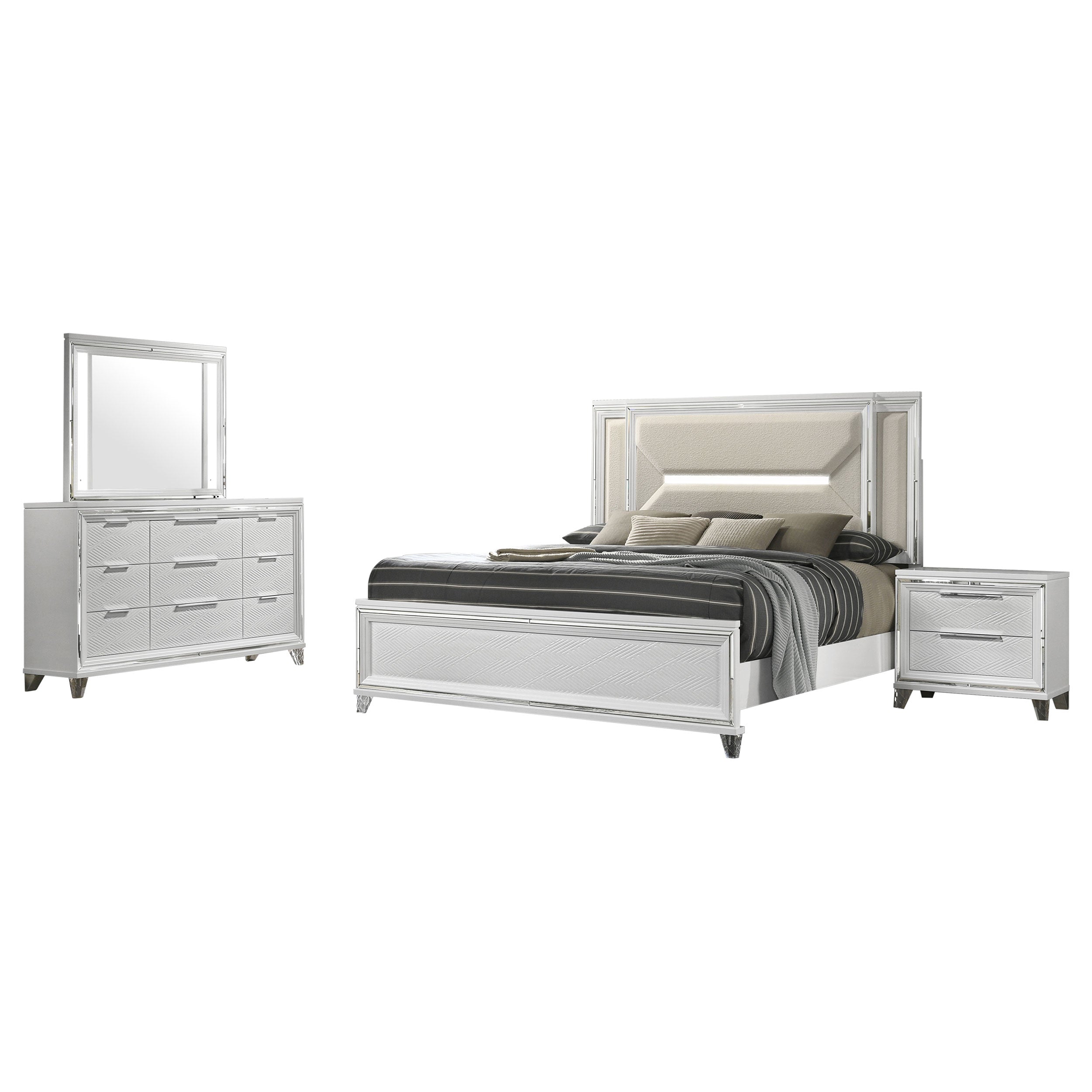 Marmore 4 Pc Bedroom Set - Luxury Home Furniture (MI)