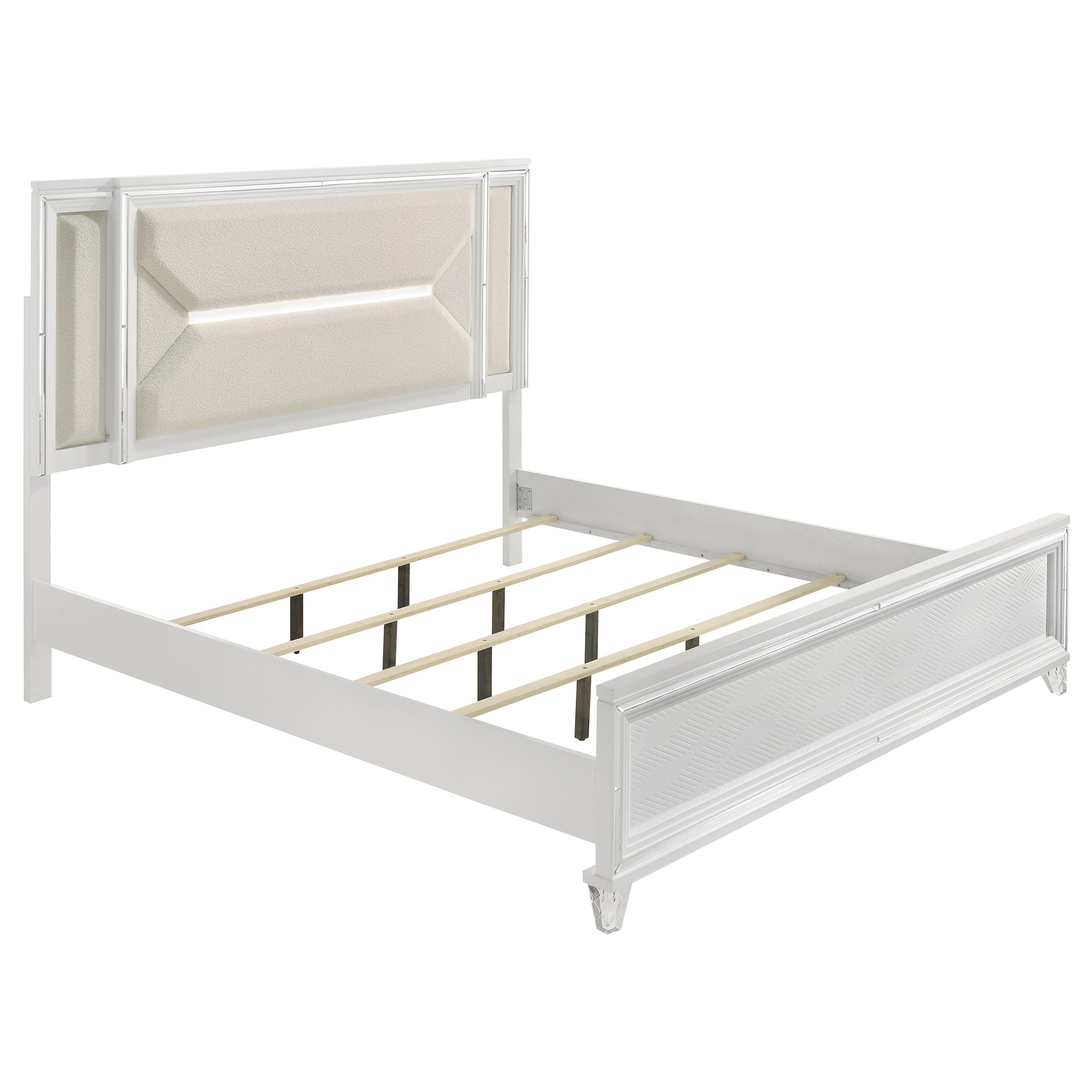 Marmore Panel Bed with LED Lighting - Luxury Home Furniture (MI)