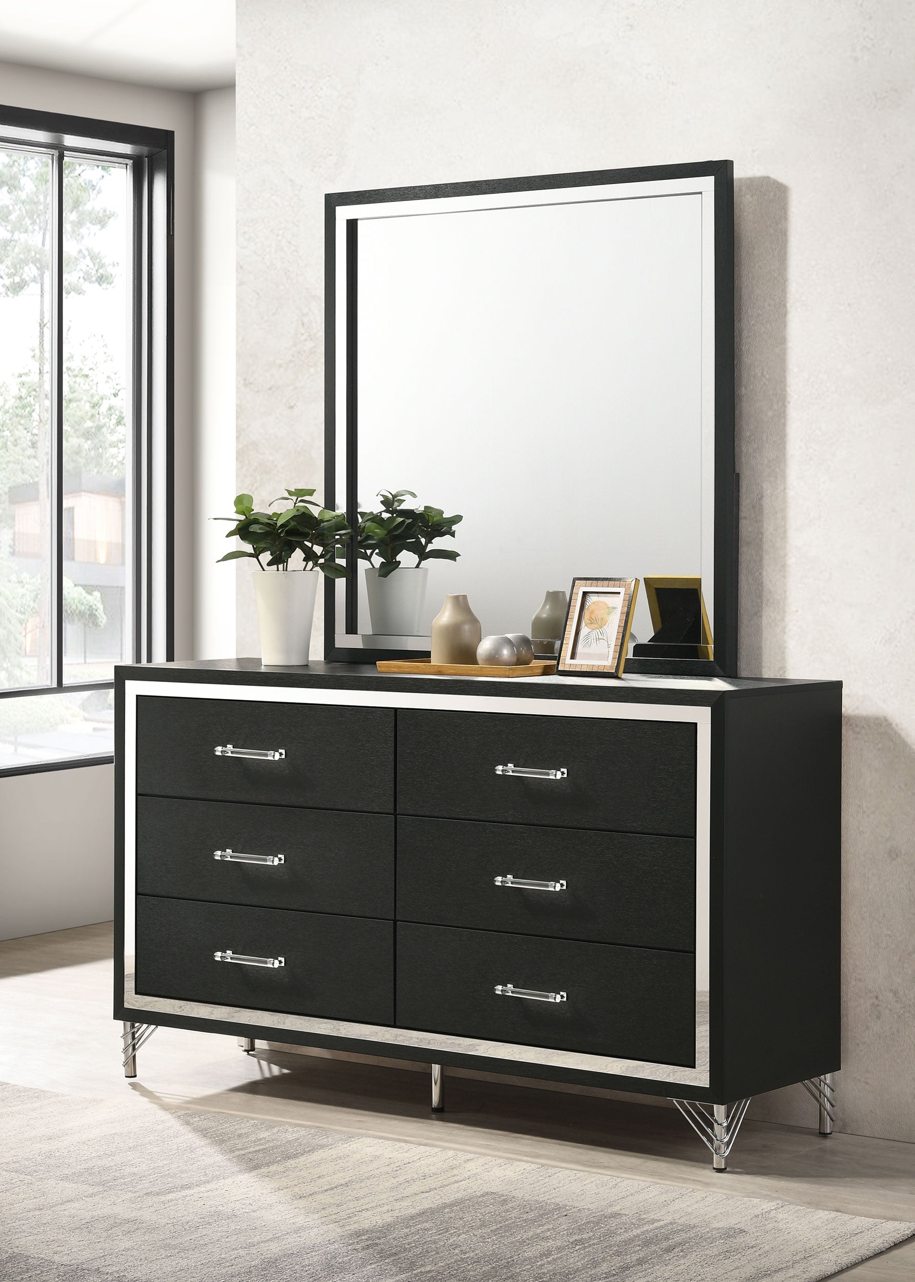 Lucia Dresser with Mirror - Luxury Home Furniture (MI)