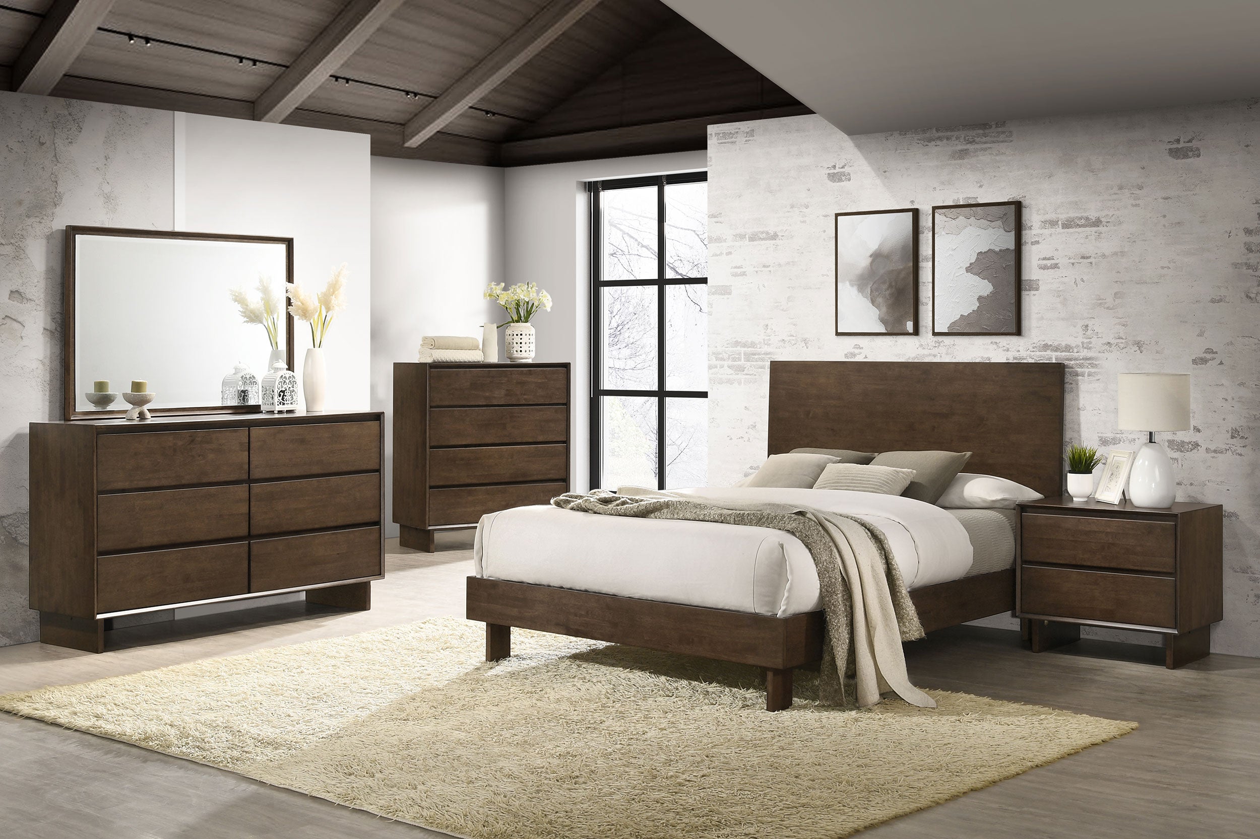 Glenwood 4 & 5 Piece Bedroom Set Eastren king & Queen - Luxury Home Furniture (MI)