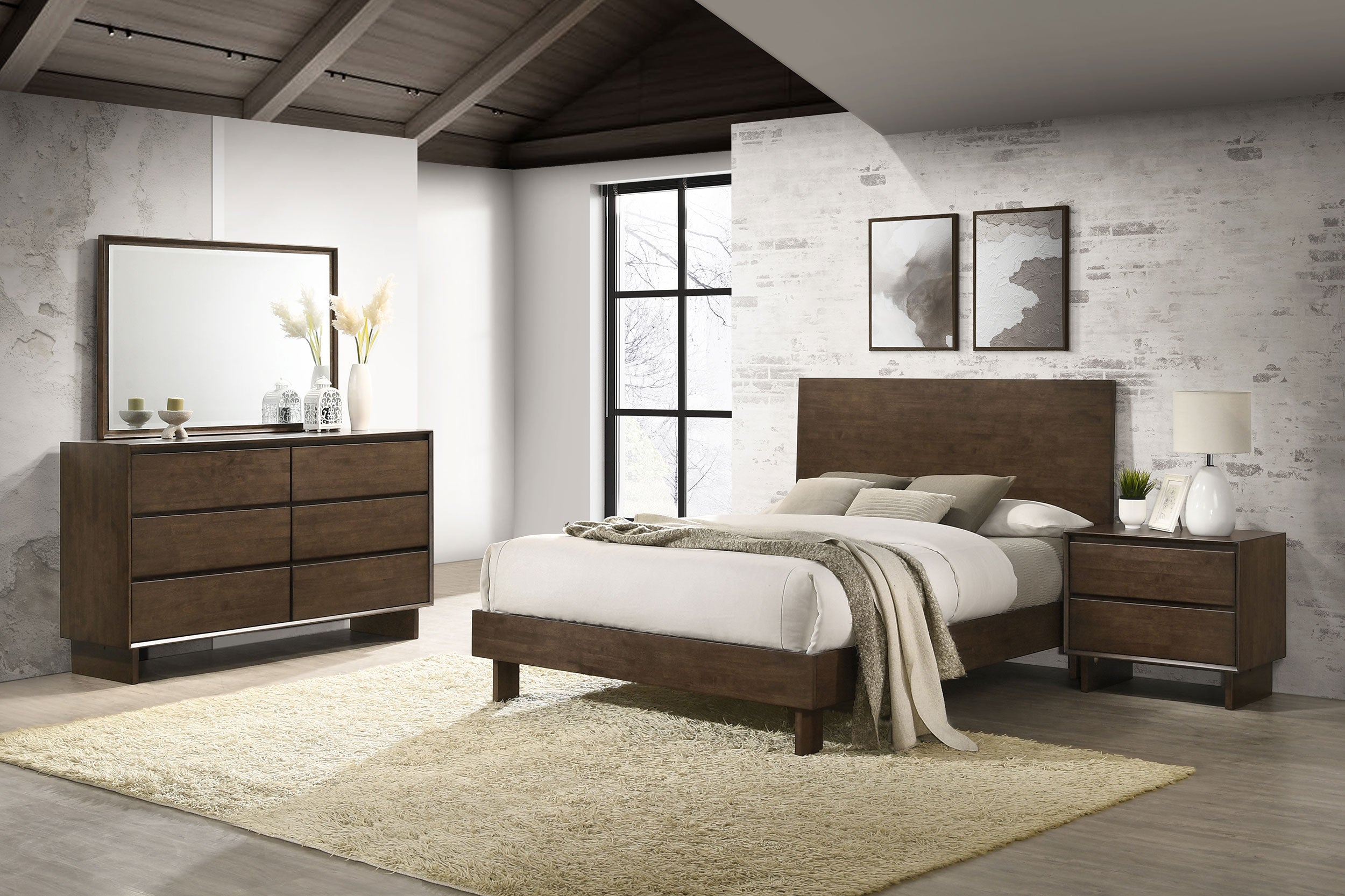 Glenwood 4 & 5 Piece Bedroom Set Eastren king & Queen - Luxury Home Furniture (MI)