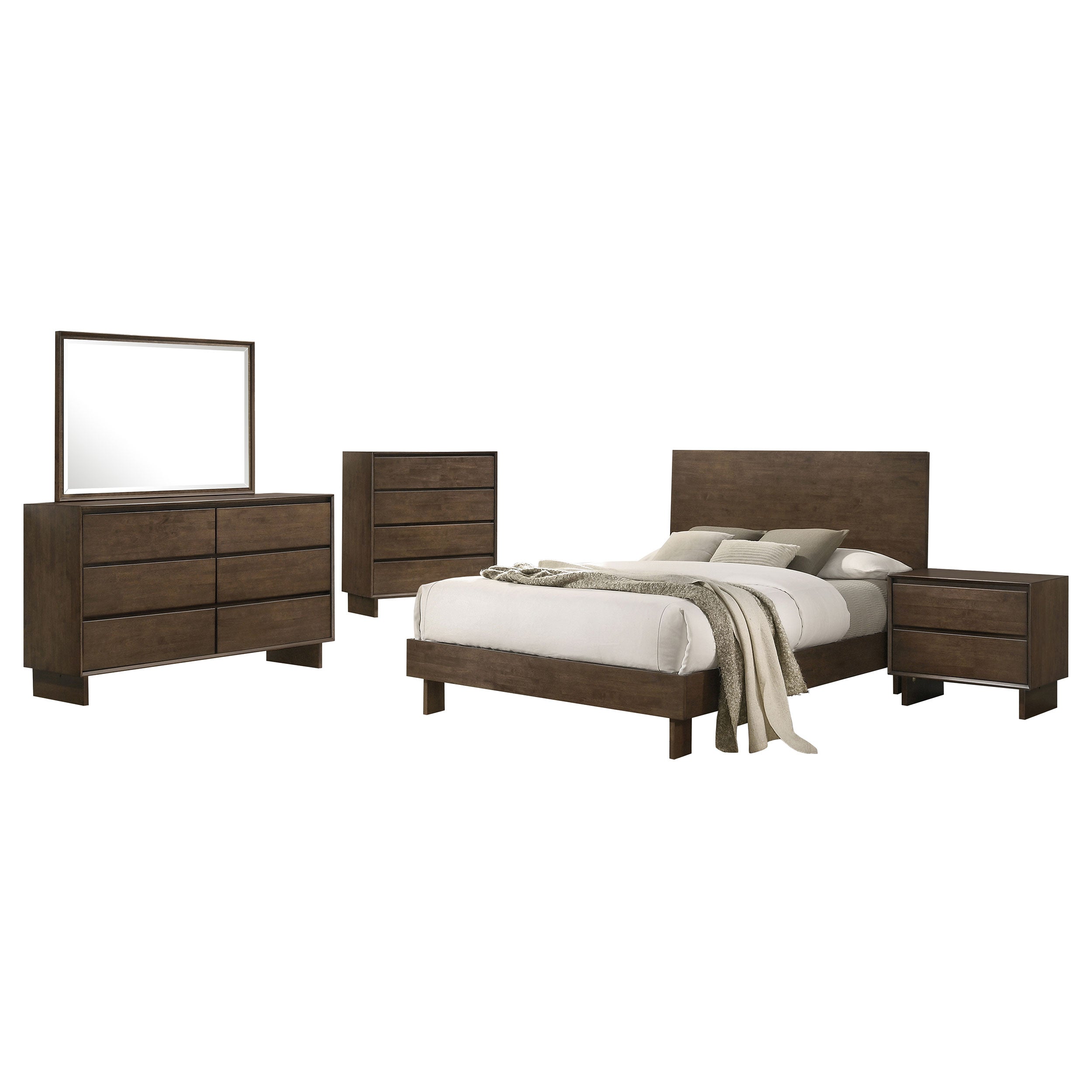 Glenwood 4 & 5 Piece Bedroom Set Eastren king & Queen - Luxury Home Furniture (MI)
