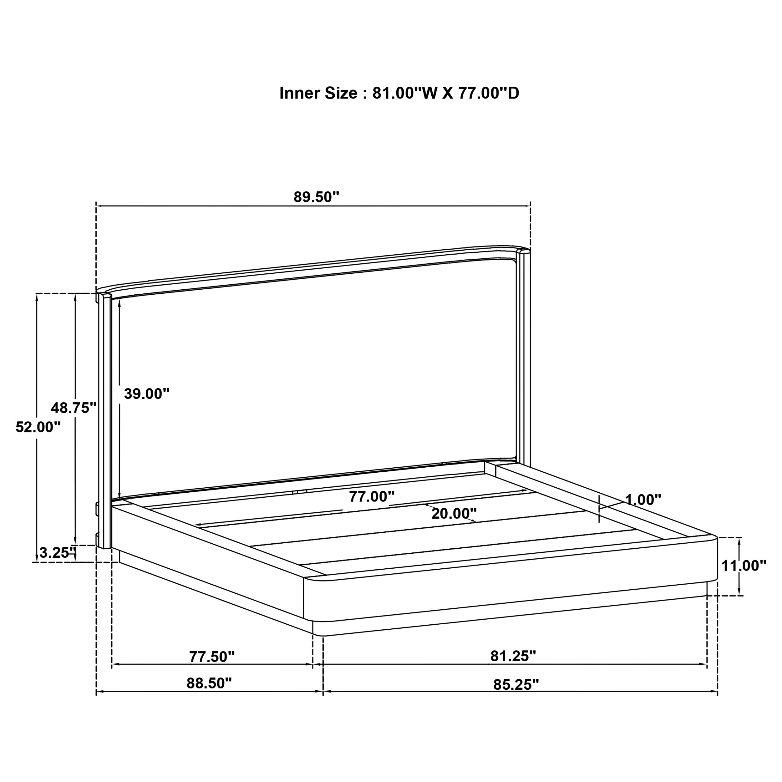 Kailani Wingback Platform Bed - Luxury Home Furniture (MI)