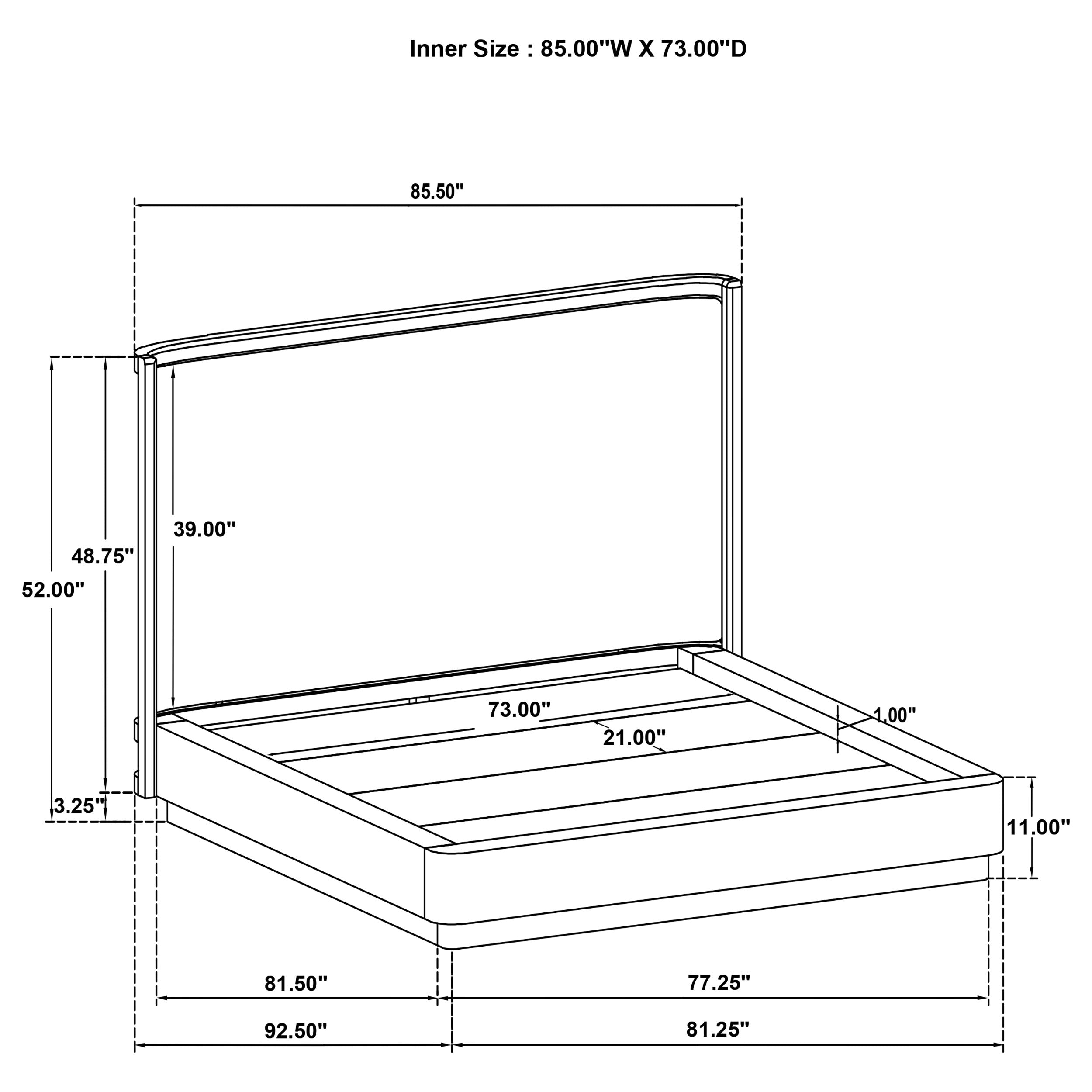 Kailani Wingback Platform Bed - Luxury Home Furniture (MI)