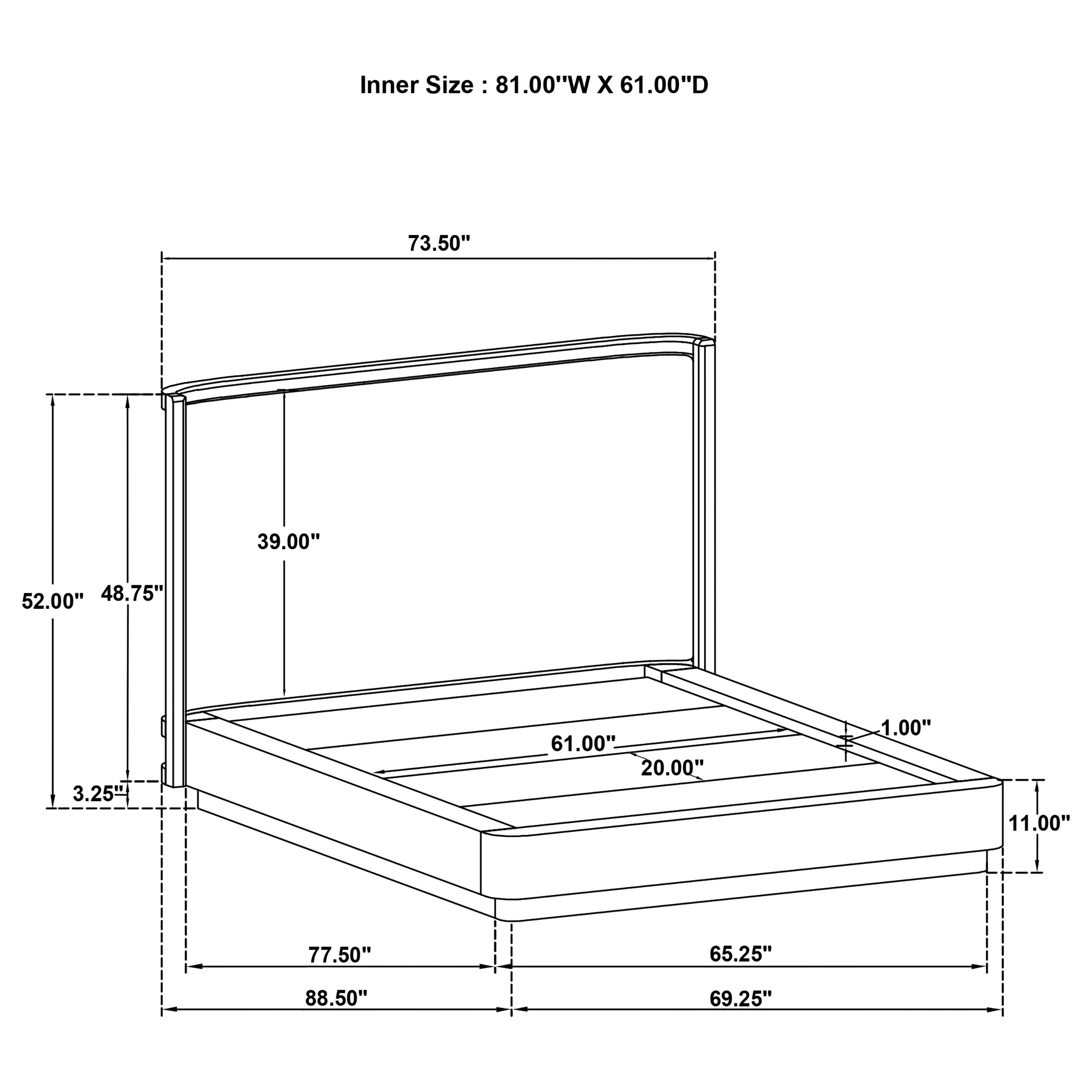 Kailani Wingback Platform Bed - Luxury Home Furniture (MI)