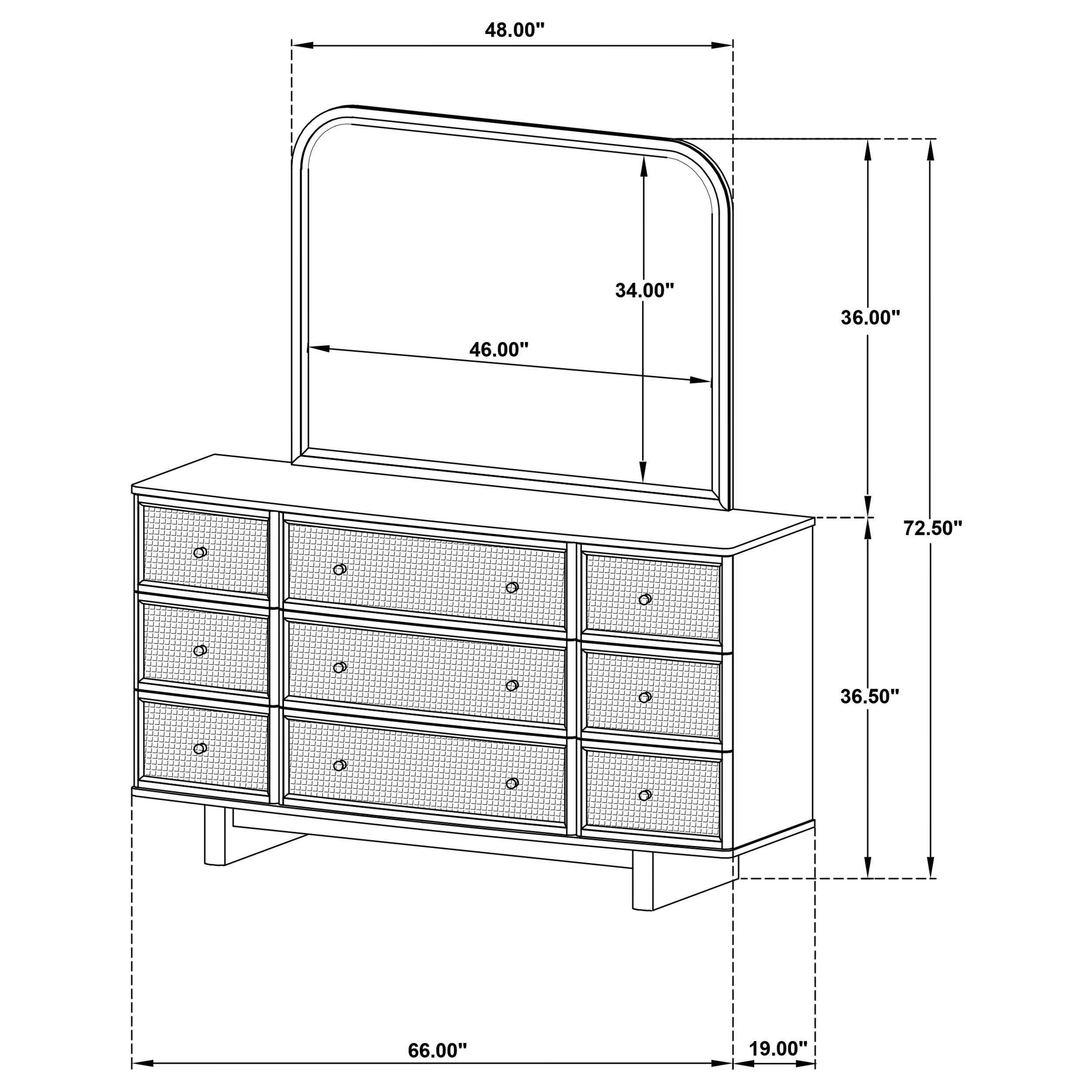 Kailani Dresser with Mirror - Luxury Home Furniture (MI)