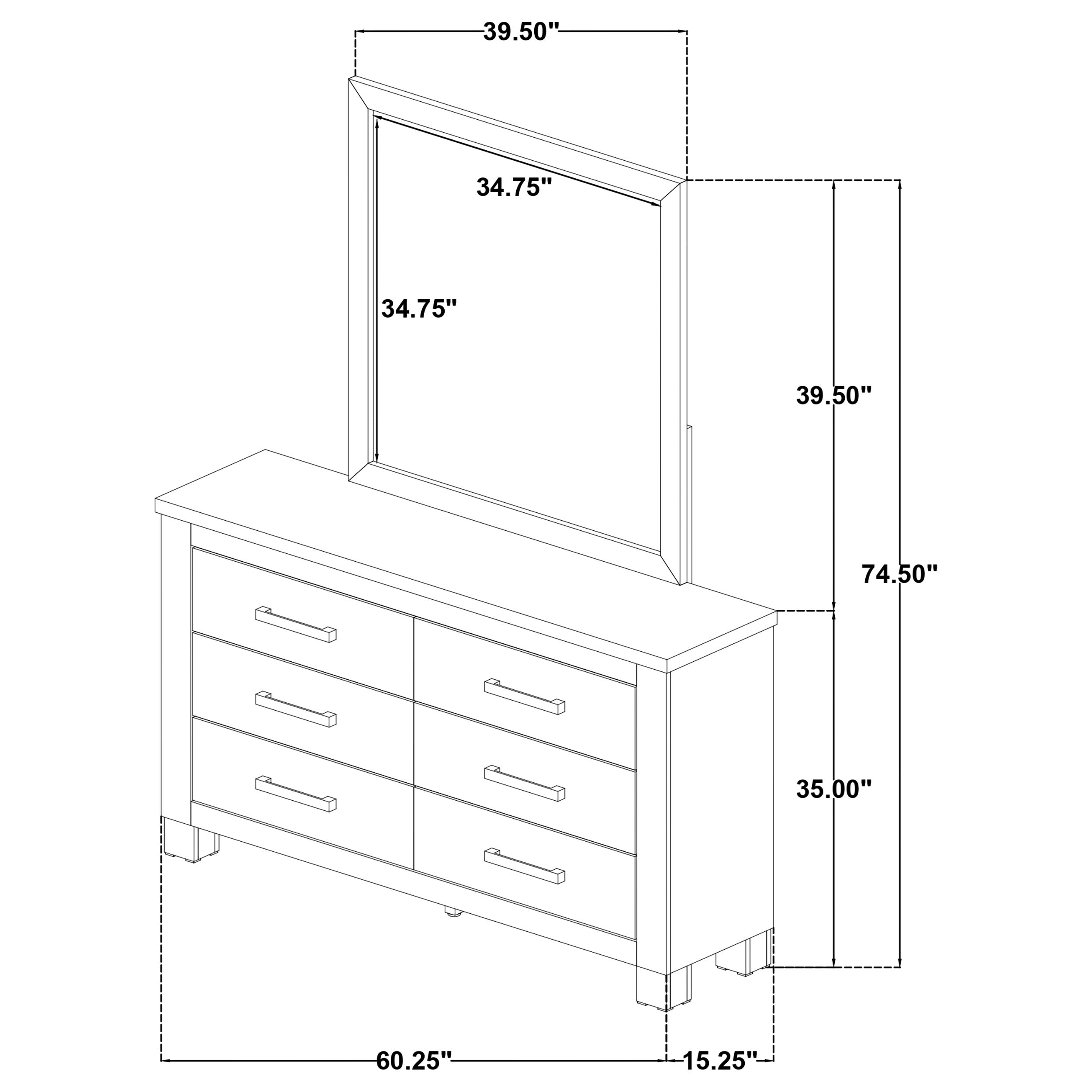 Oakglen Dresser with Mirror - Luxury Home Furniture (MI)
