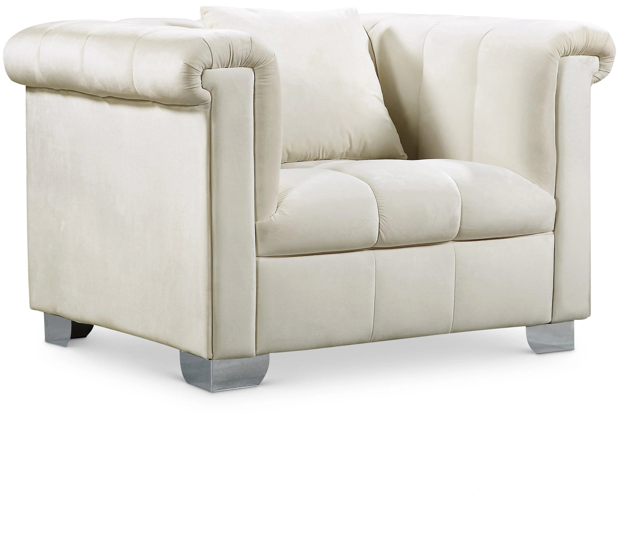 Kayla Cream Velvet Chair