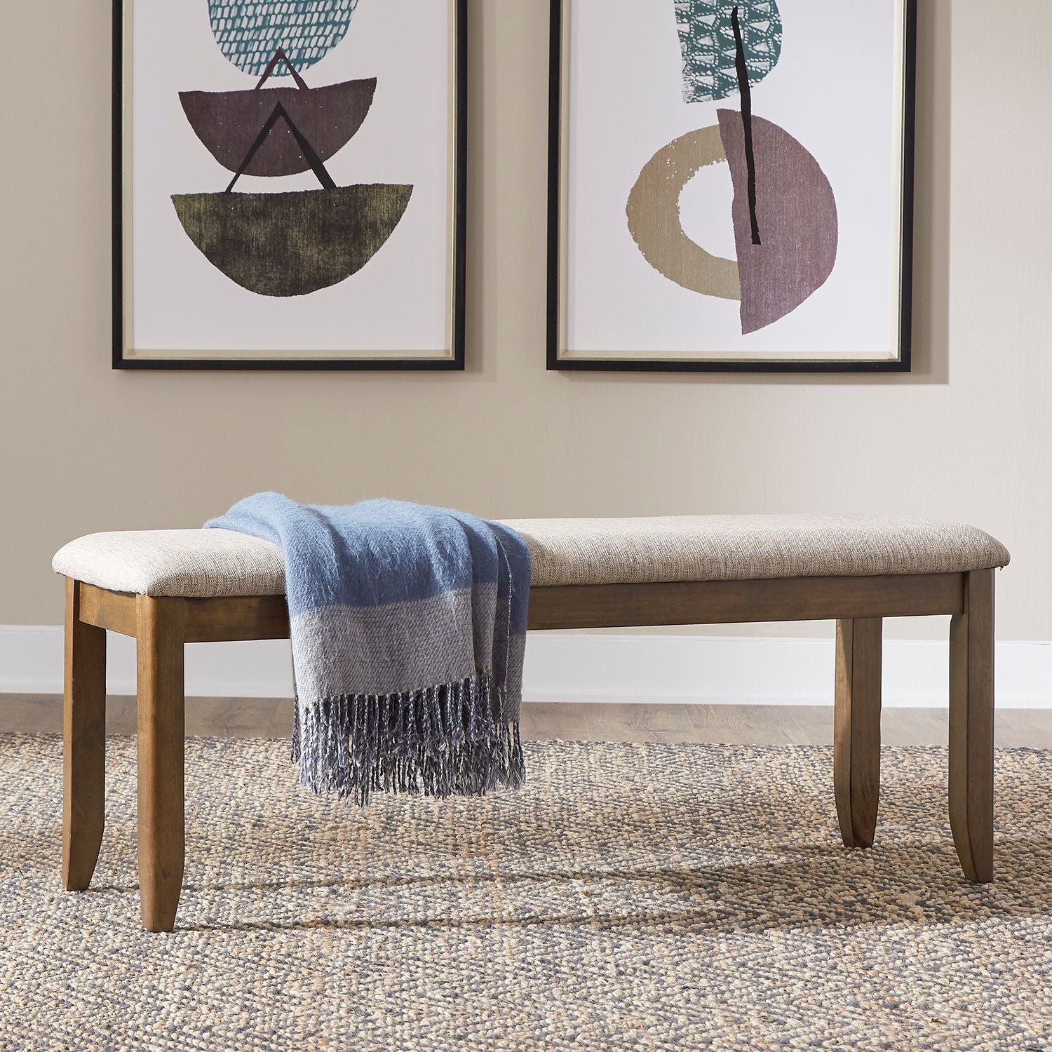 Santa Rosa II Upholstered Bench in Antique Honey image