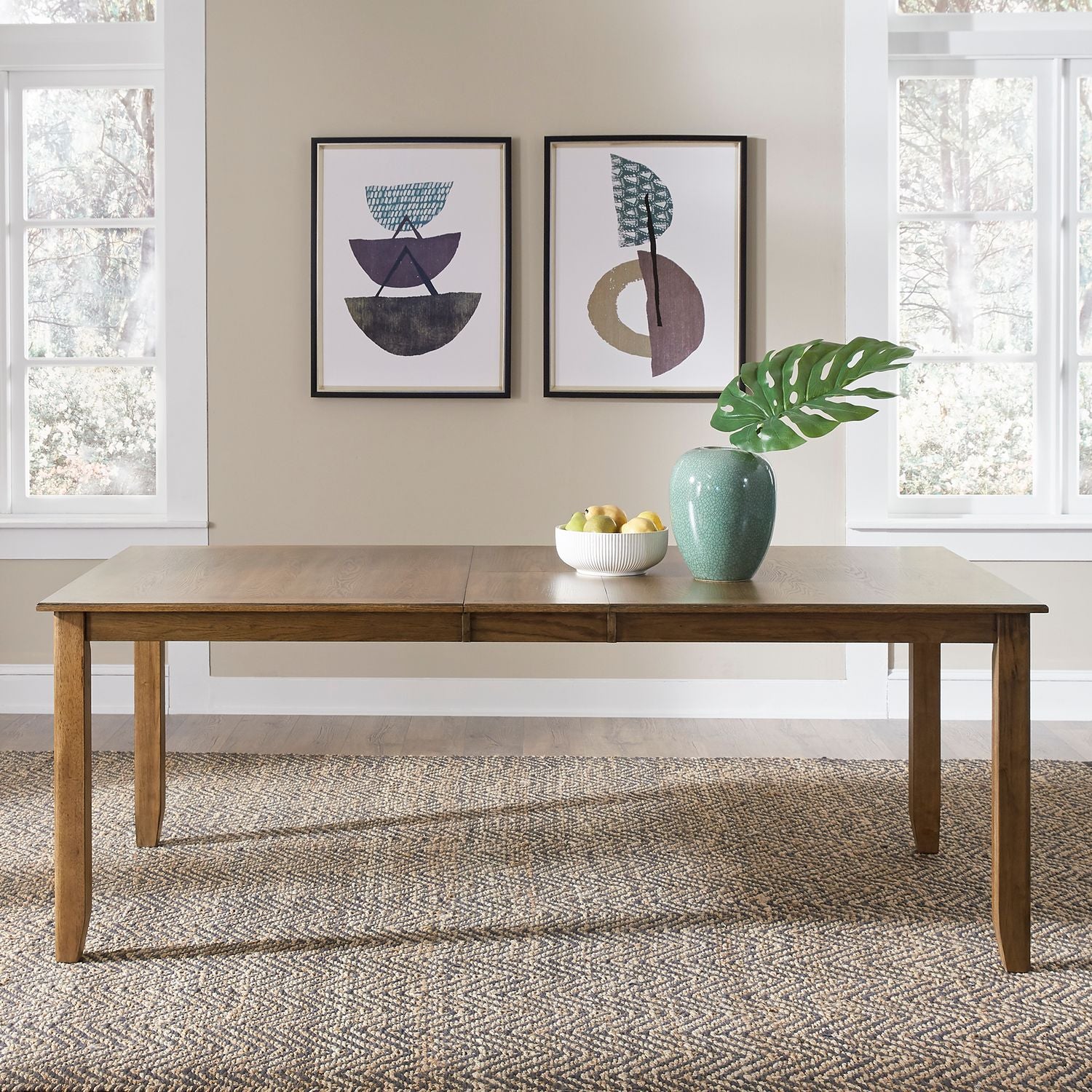 Santa Rosa II Rectangular Leg Table in Antique Honey image