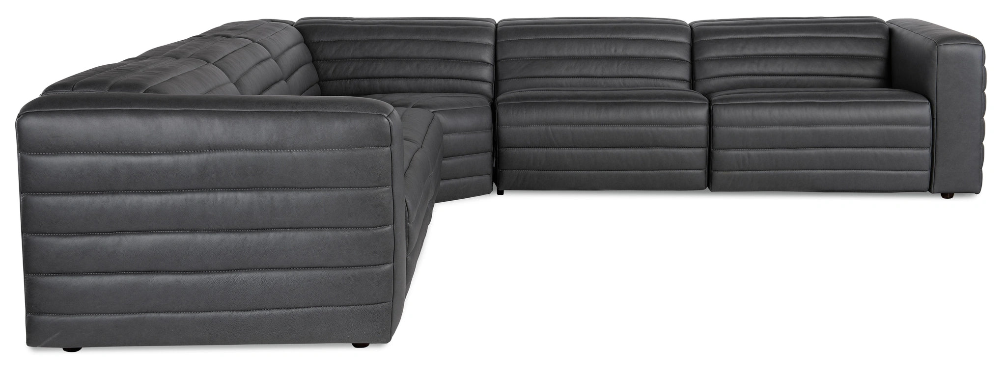 Chatelain 5-Piece Power Headrest Sectional with 2 Power Recliners - SS454-G5PS-097