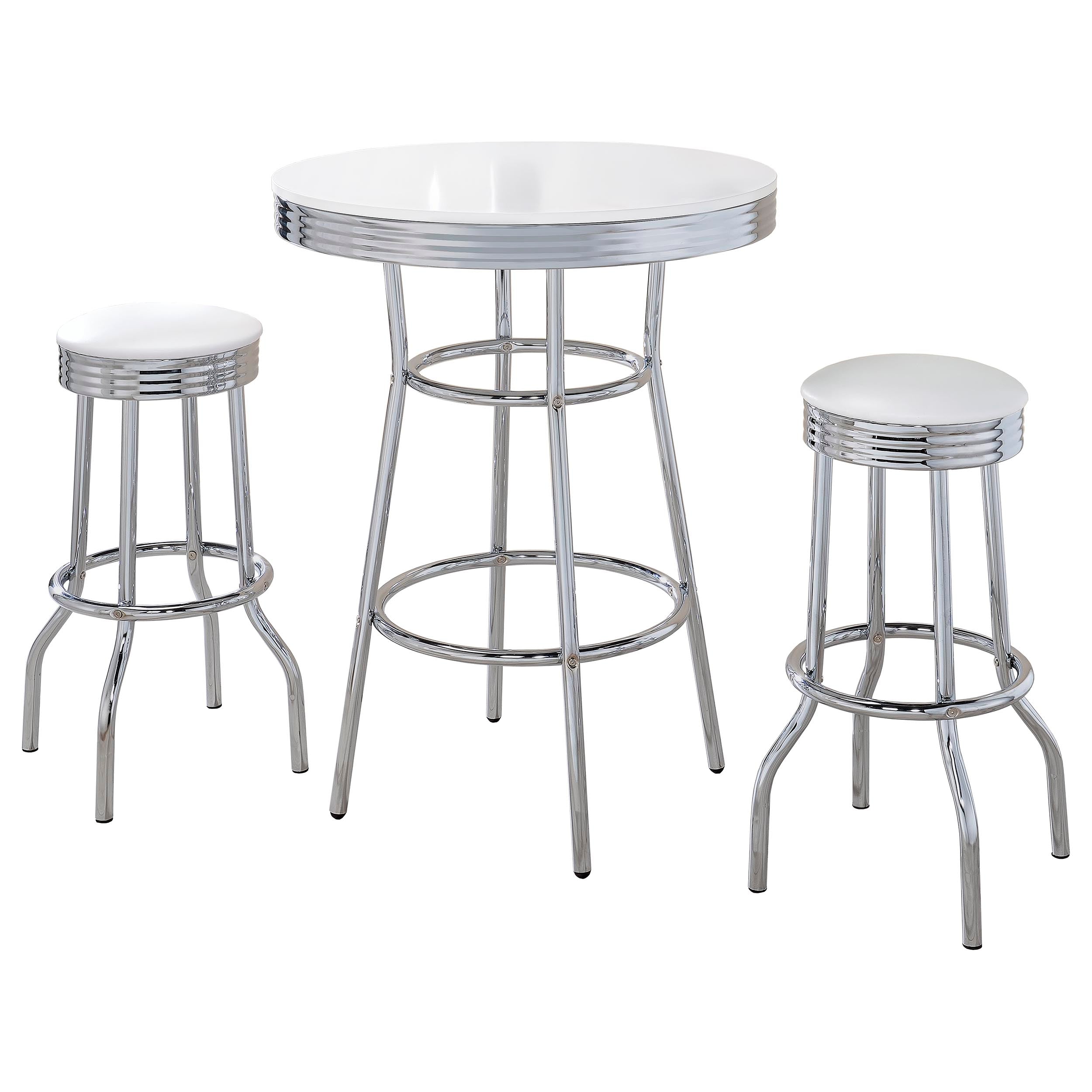 Retro 3 Pc Bar Set - Luxury Home Furniture (MI)