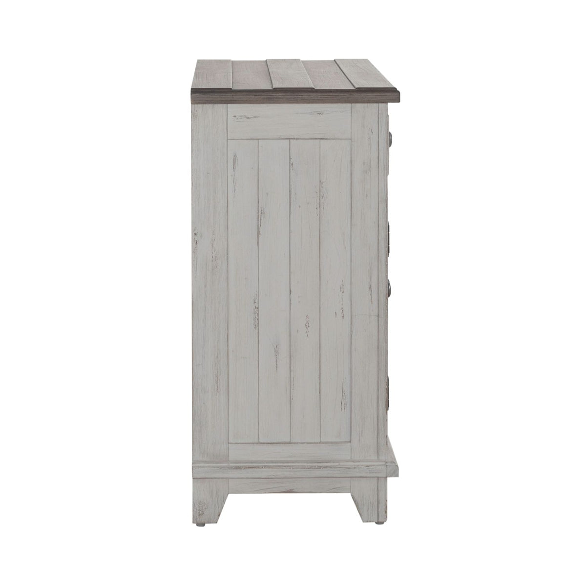 Liberty Furniture River Place Accent Cabinet in Riverstone White & Tobacco EST SHIP TIME APPX 4 WEEKS - Luxury Home Furniture (MI)