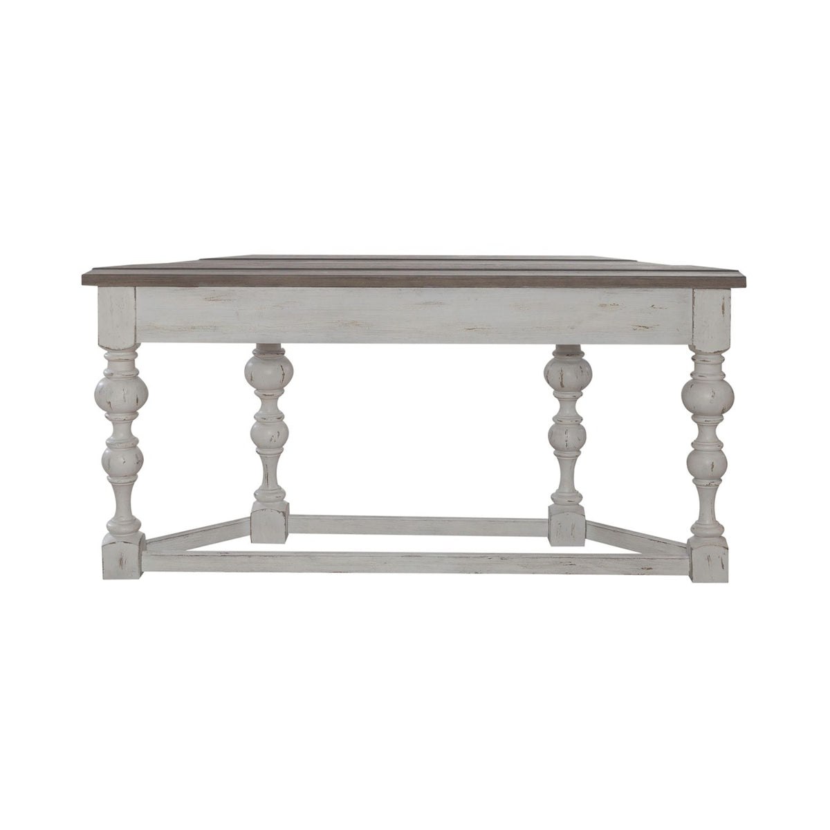 Liberty Furniture River Place Accent Console Table in Riverstone White & Tobacco EST SHIP TIME APPX 4 WEEKS - Luxury Home Furniture (MI)