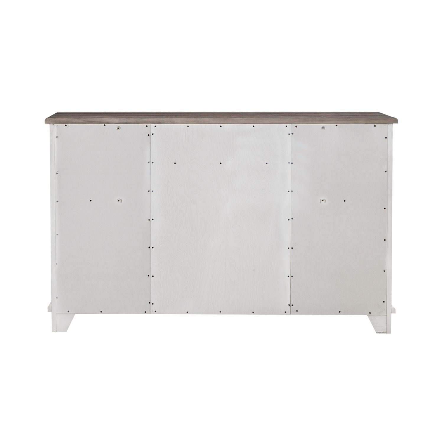 River Place 9 Drawer Dresser in Riverstone White and Tobacco image