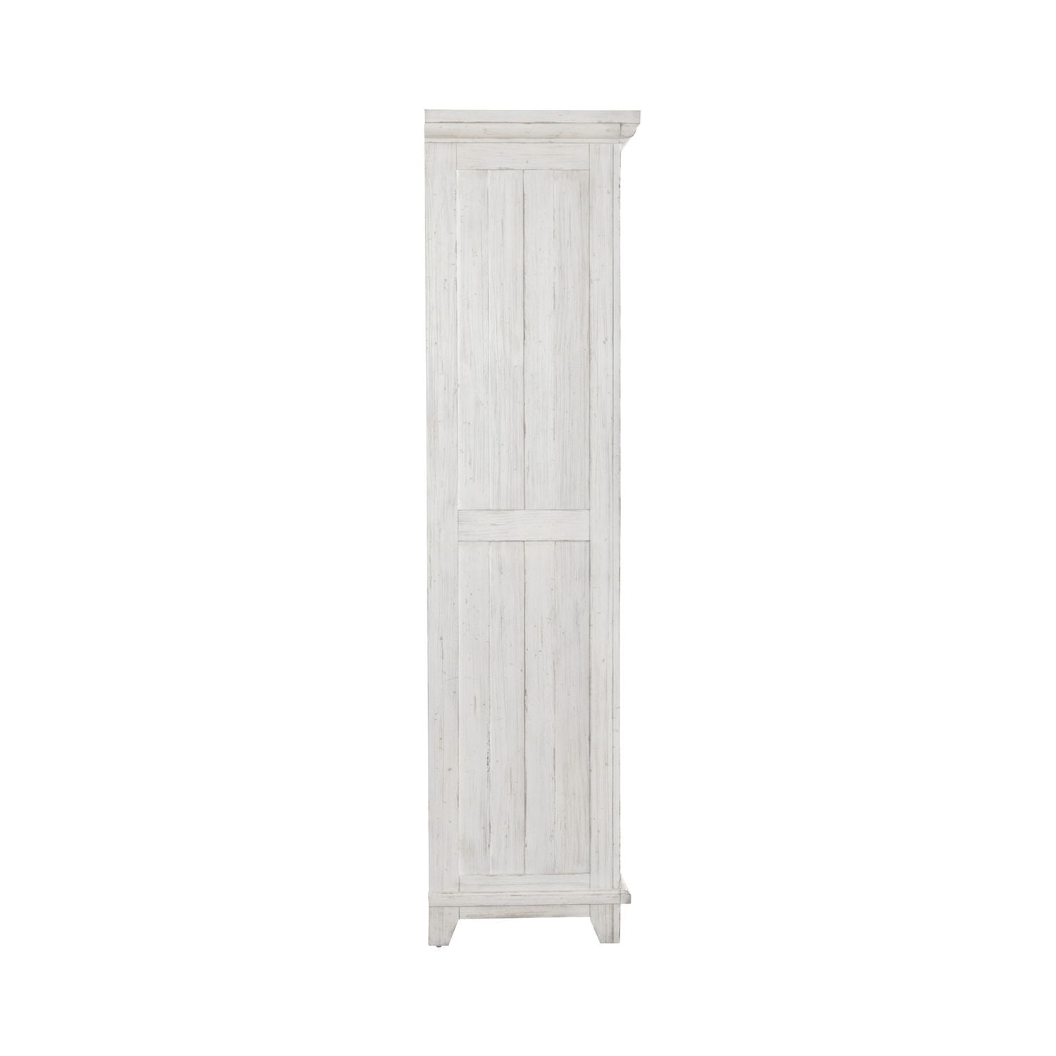 River Place Armoire in Riverstone White and Tobacco image