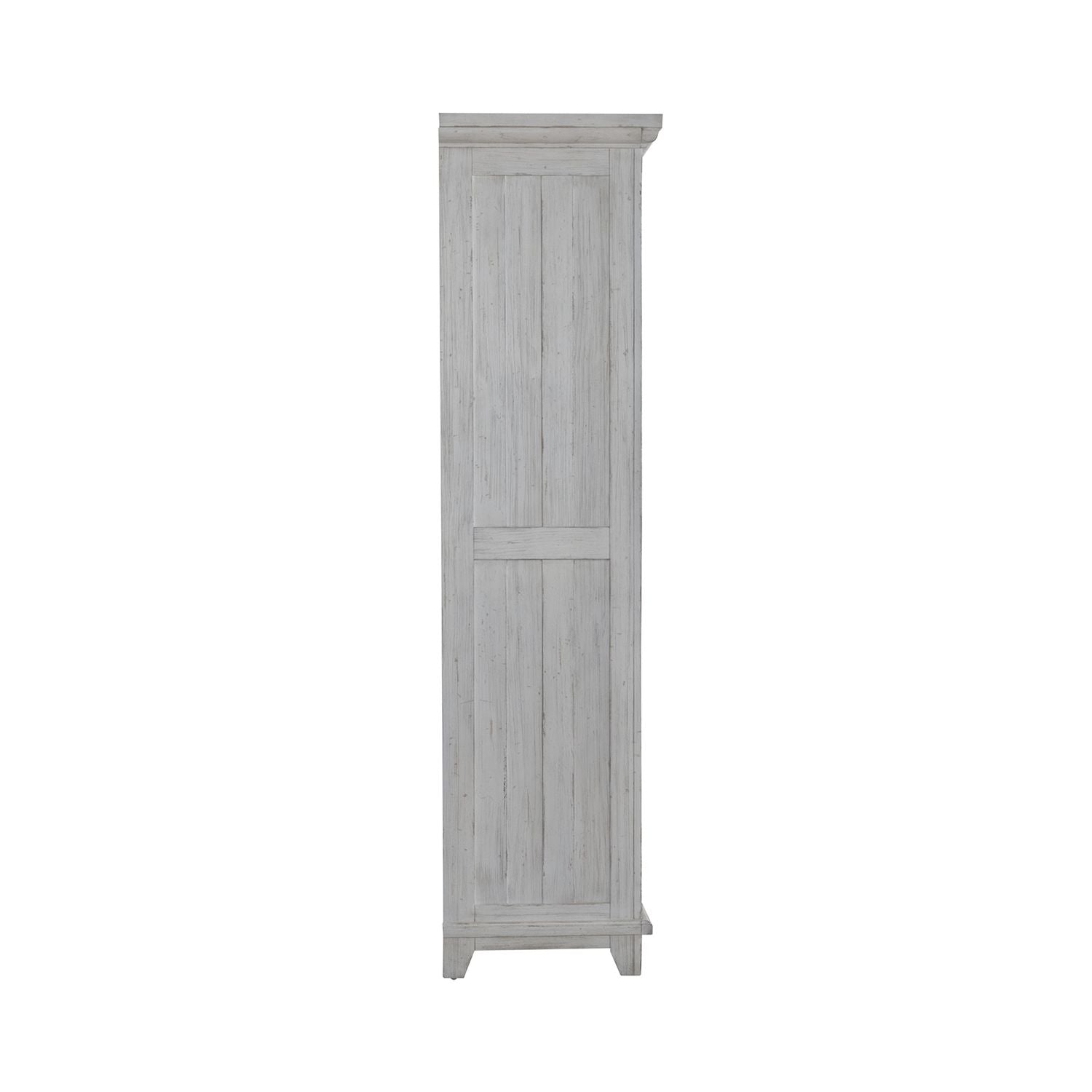 River Place Armoire in Riverstone White and Tobacco