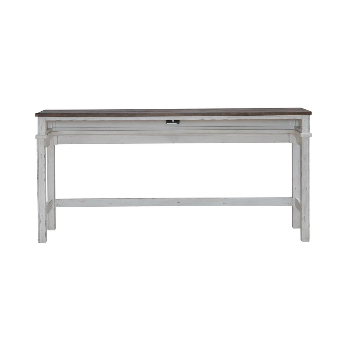 Liberty Furniture River Place Console Bar Table in Riverstone White & Tobacco - Luxury Home Furniture (MI)