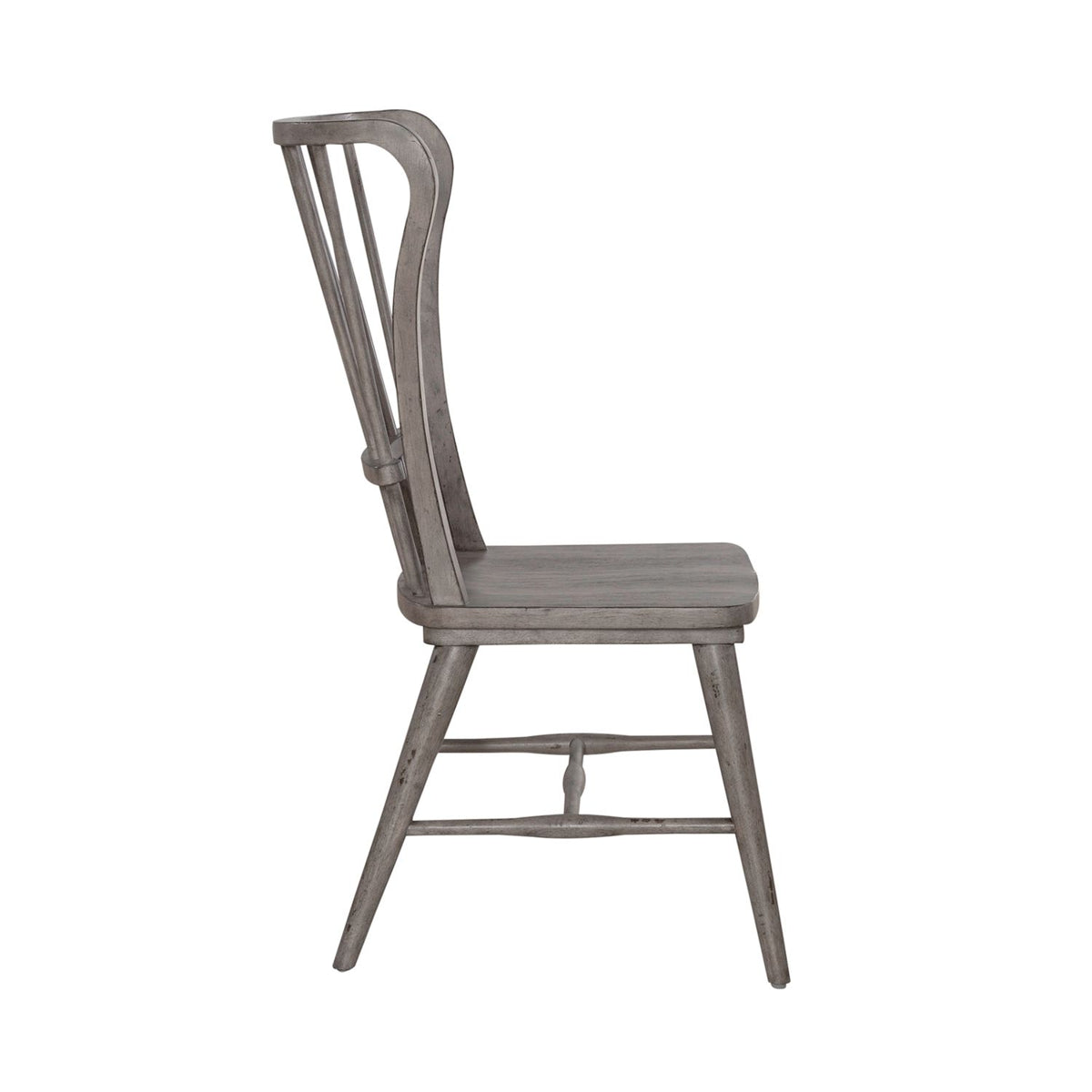 Liberty Furniture River Place Windsor Back Side Chair (Set of 2) in Riverstone Gray & Tobacco - Luxury Home Furniture (MI)