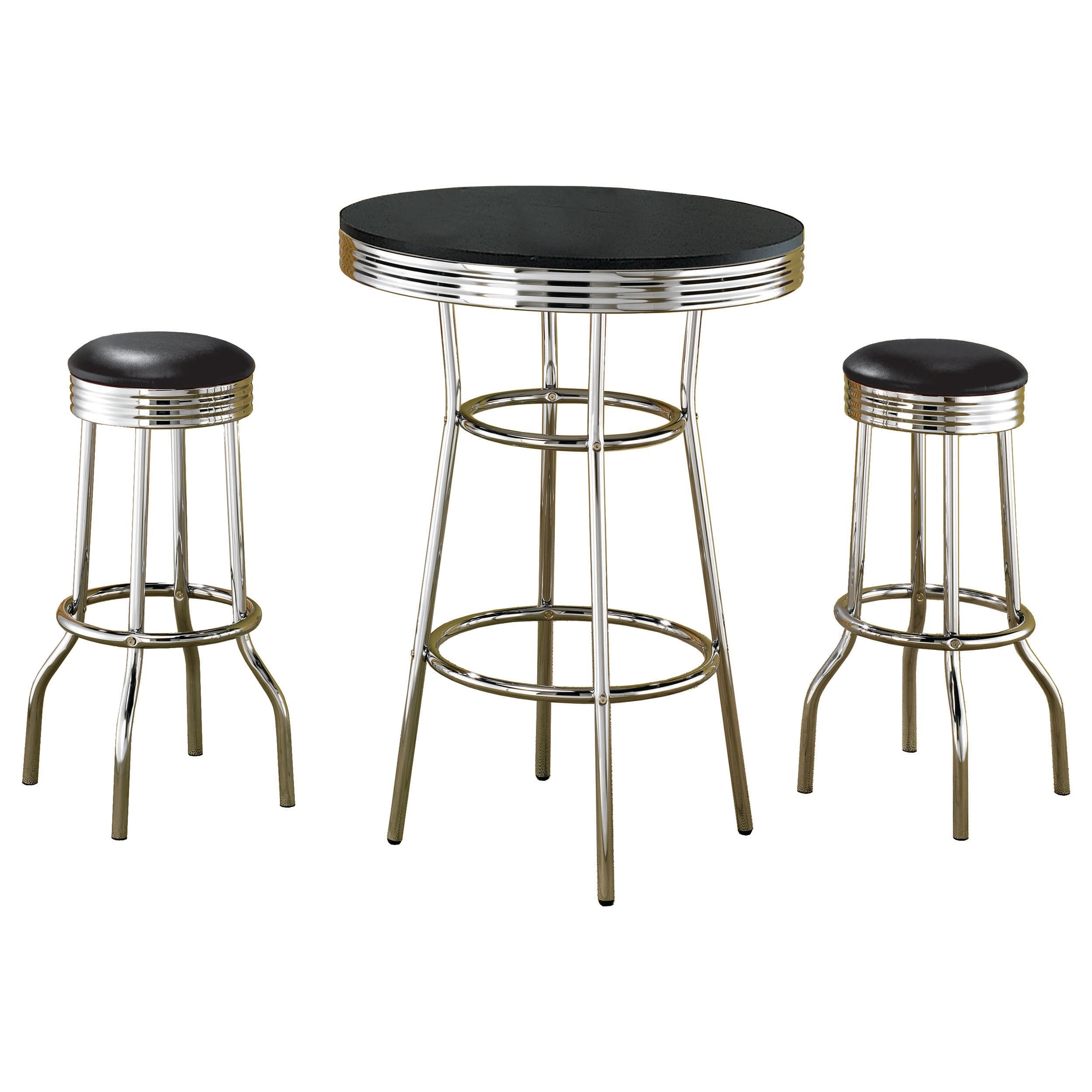 Retro 3 Pc Bar Set - Luxury Home Furniture (MI)