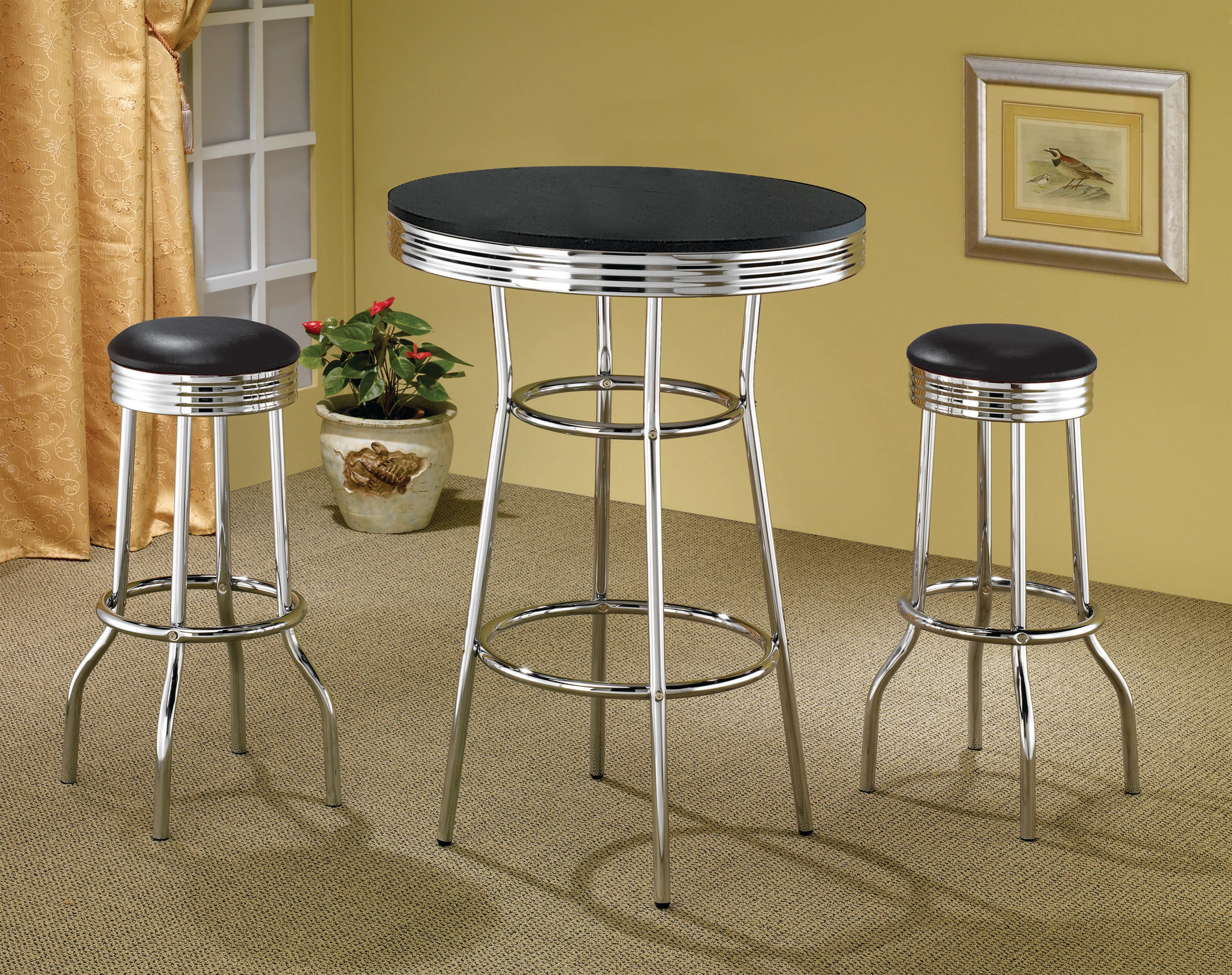 Retro 3 Pc Bar Set - Luxury Home Furniture (MI)