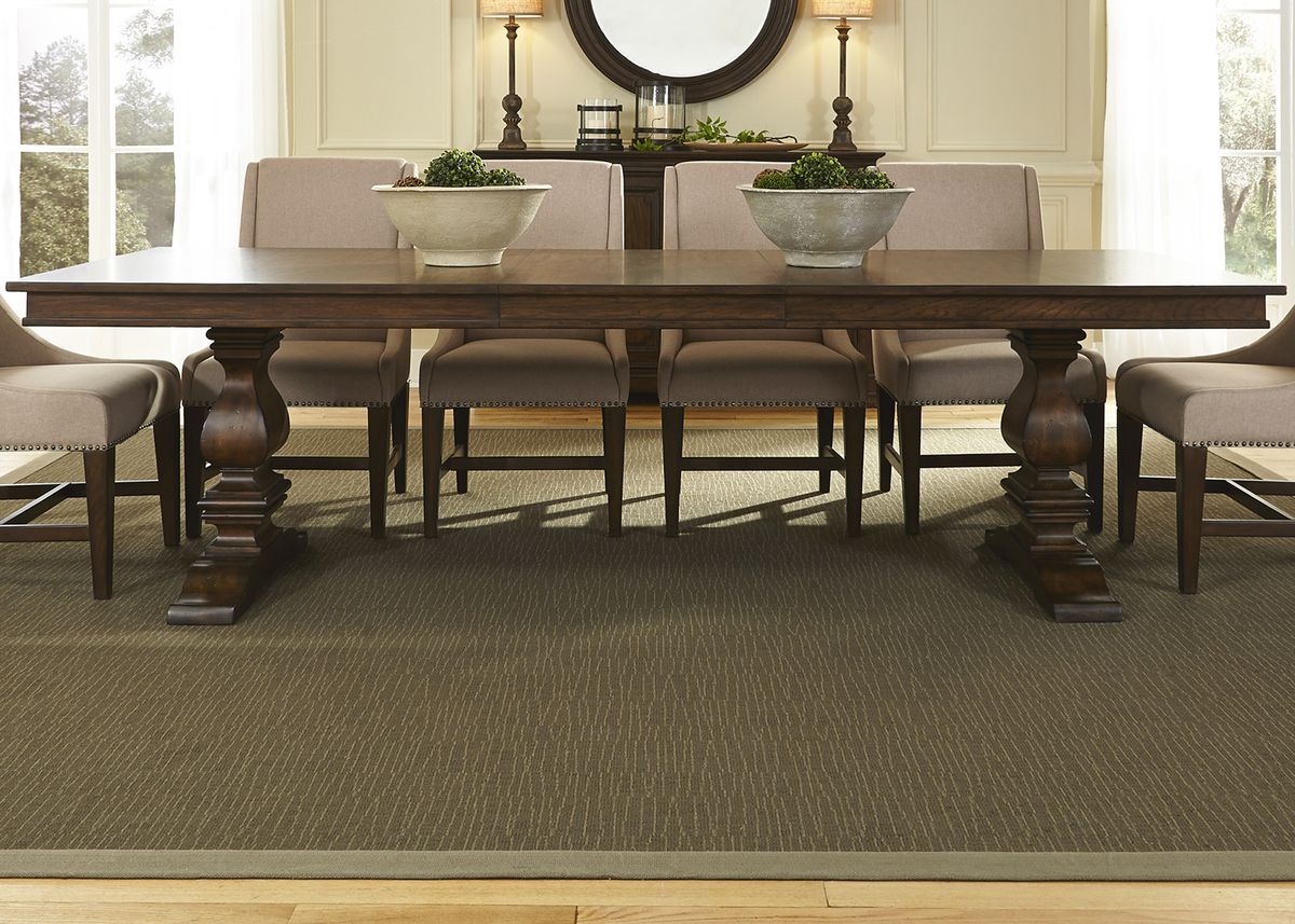 Liberty Furniture Armand Trestle Table in Antique Brownstone 242-4206 - Luxury Home Furniture (MI)