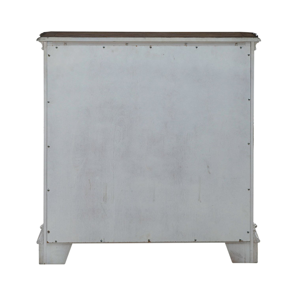 Liberty Furniture Magnolia Manor Accent Cabinet in Antique White & Weathered Bark EST SHIP TIME APPX 4 WEEKS - Luxury Home Furniture (MI)