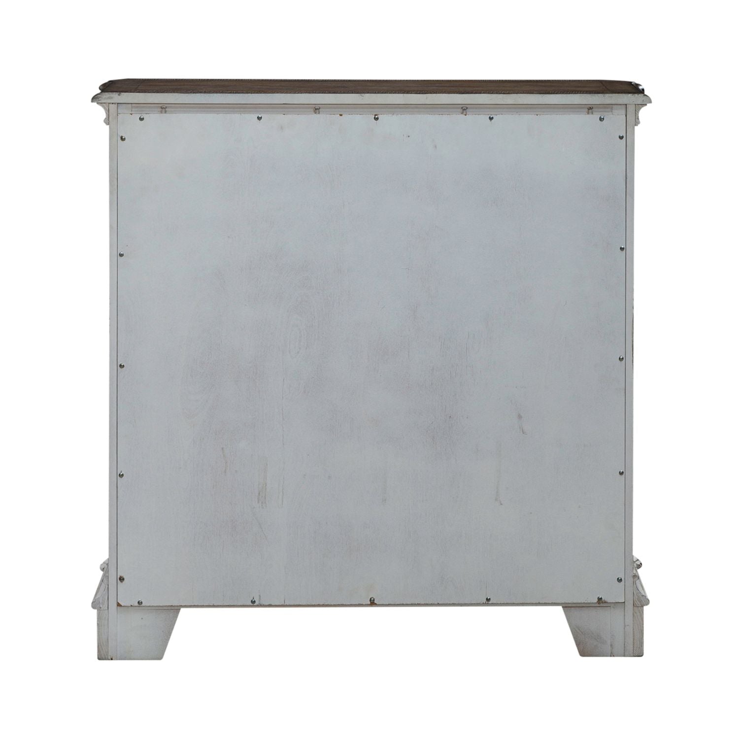 Magnolia Manor Accent Cabinet in Antique White & Weathered Bark EST SHIP TIME APPX 4 WEEKS - Luxury Home Furniture (MI)