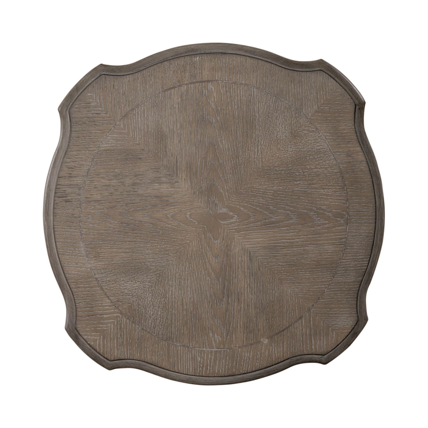 Magnolia Manor Round Accent Table in Antique White Base w/ Weathered Bark Tops image