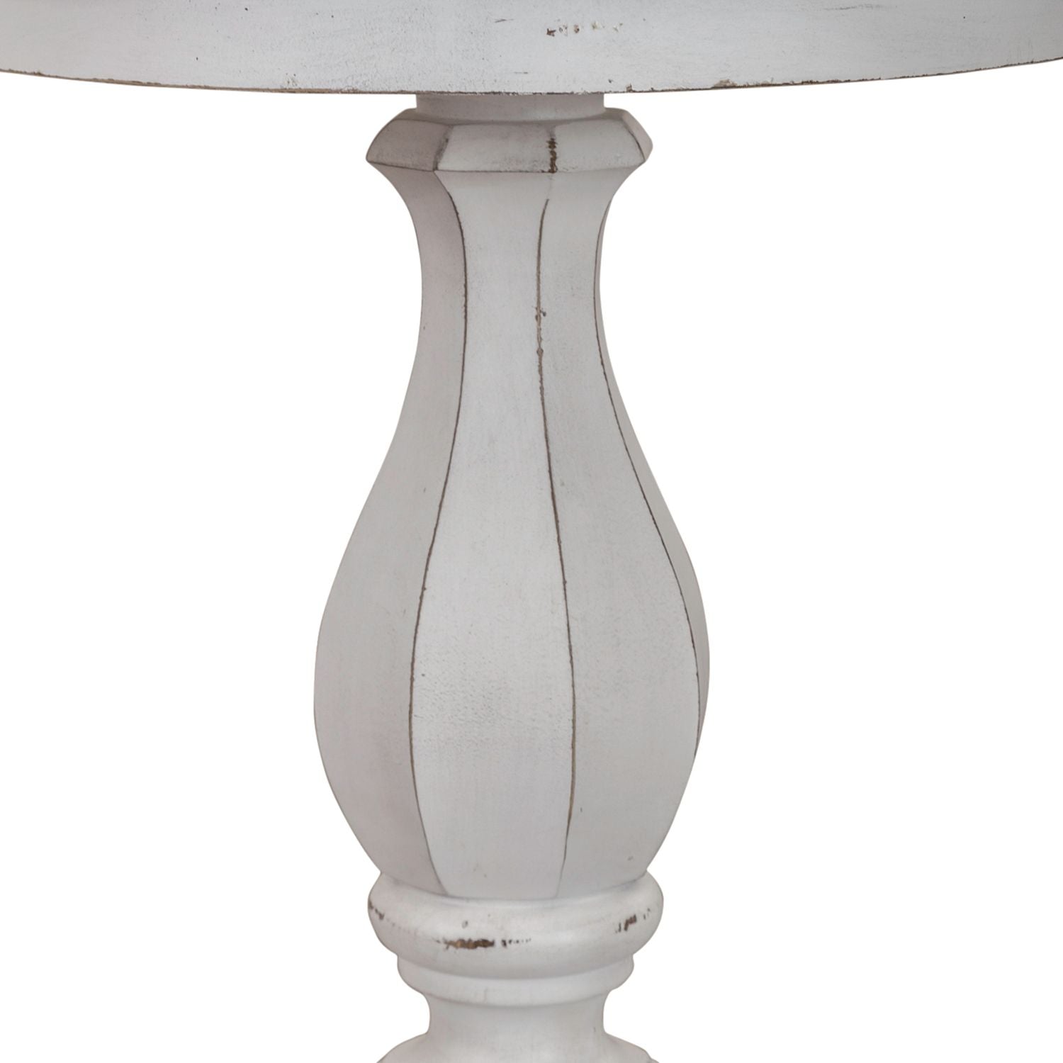 Magnolia Manor Round Accent Table in Antique White Base w/ Weathered Bark Tops image