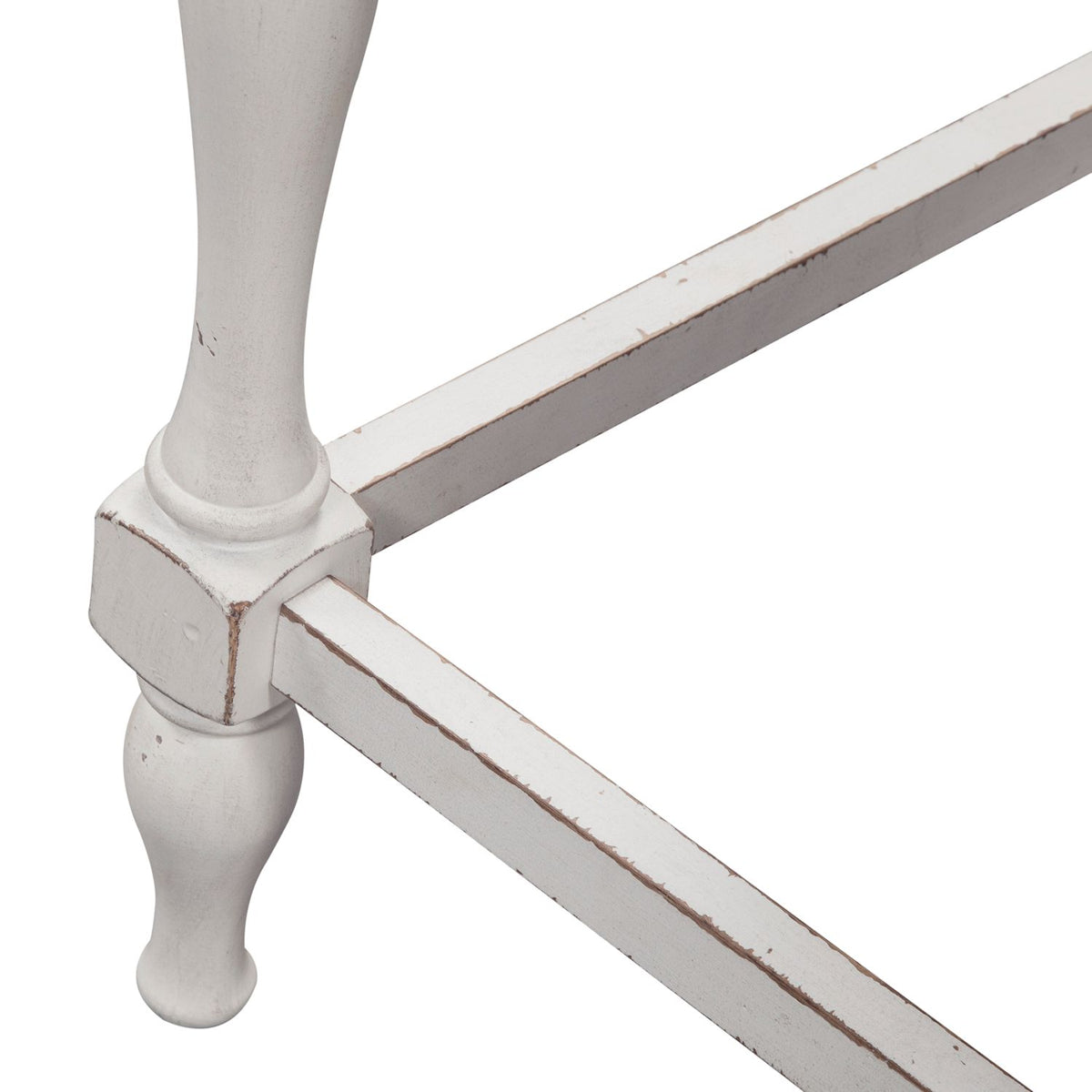 Liberty Furniture Magnolia Manor Spindle Back Counter Chair in Antique White - Luxury Home Furniture (MI)