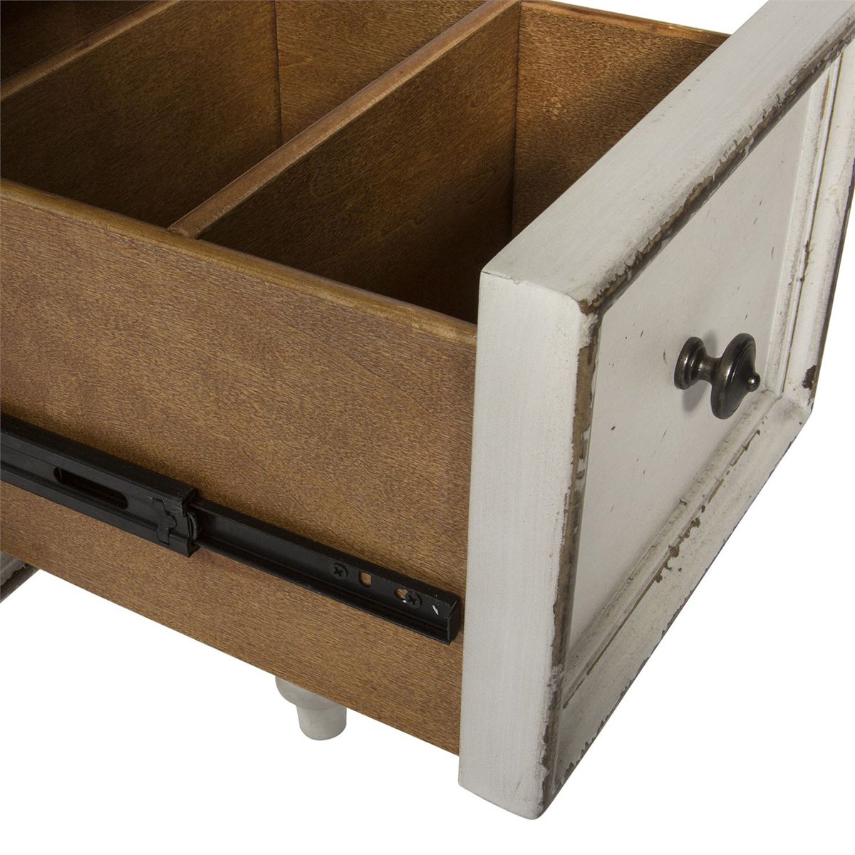 Liberty Magnolia Manor Vanity Desk in Antique White - Luxury Home Furniture (MI)