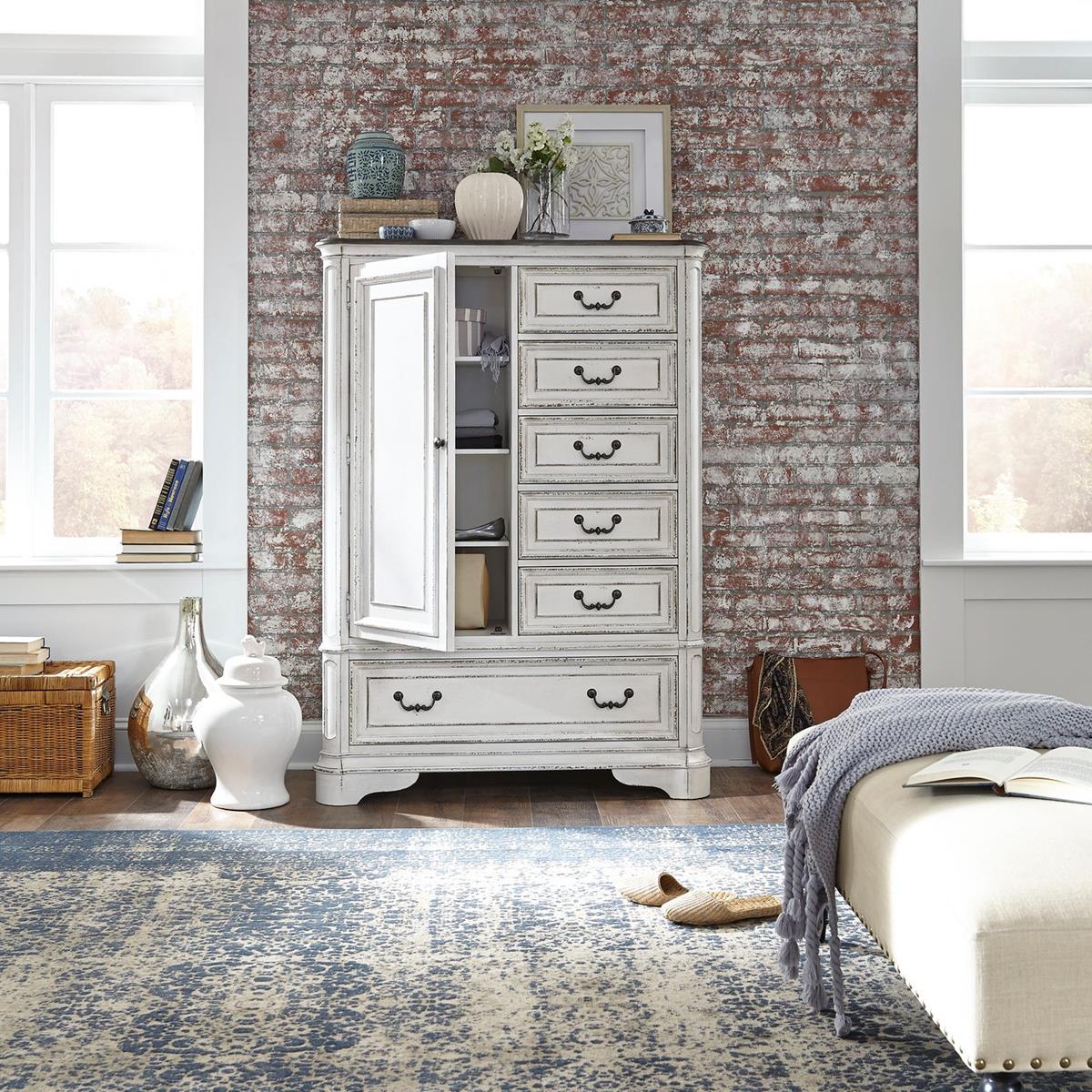 Liberty Magnolia Master Chest Manor in Antique White - Luxury Home Furniture (MI)