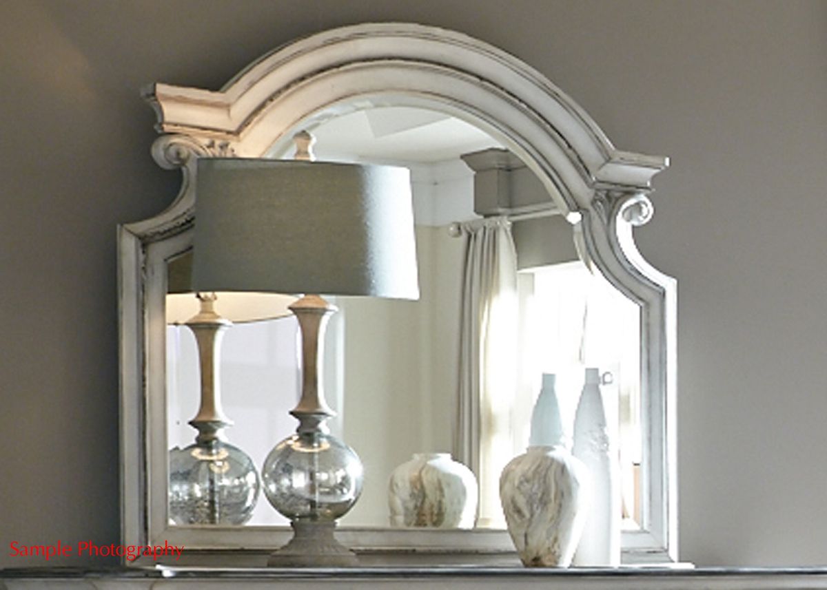 Liberty Magnolia Manor Mirror in Antique White