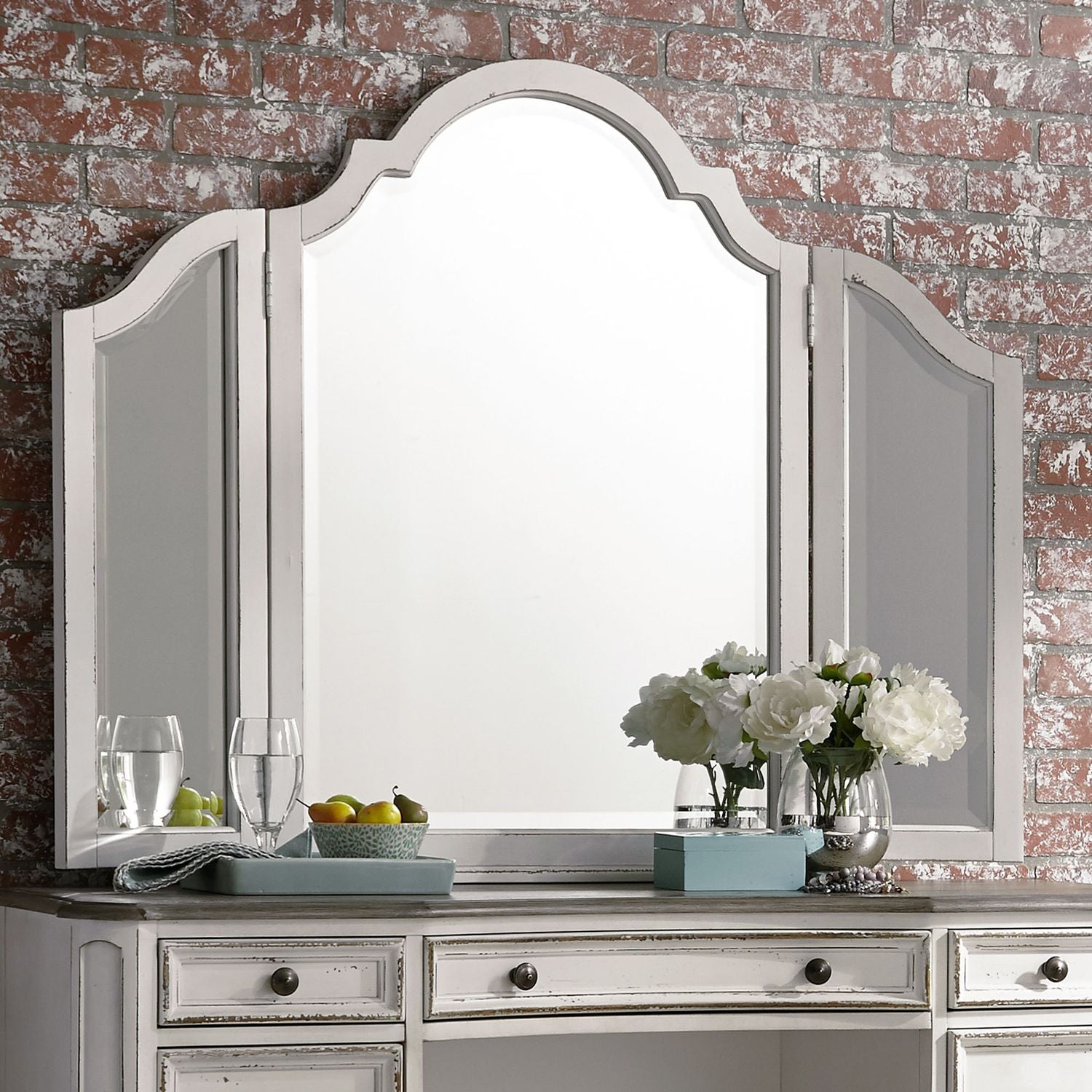 Liberty Magnolia Manor Vanity Mirror in Antique White image