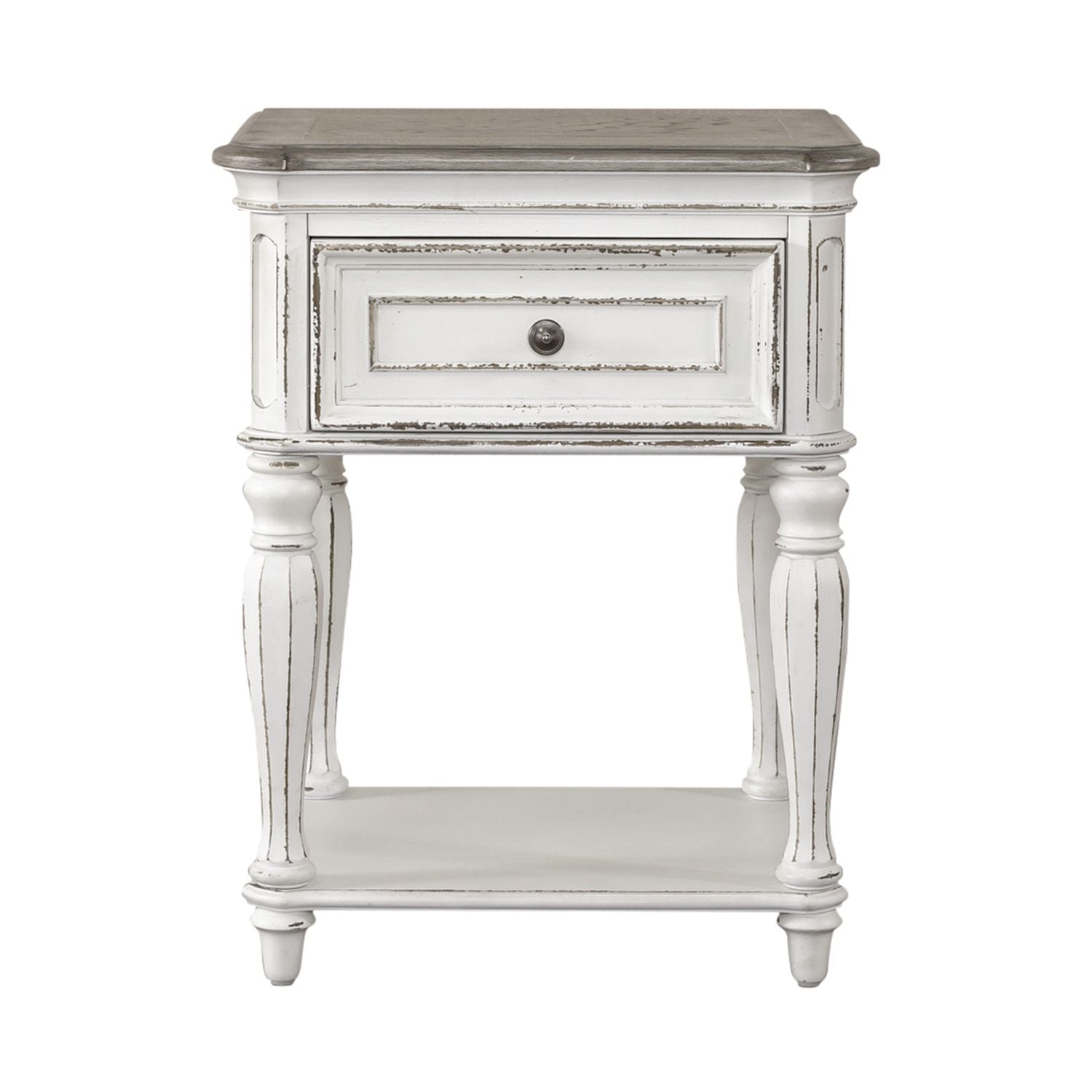 Magnolia Manor Leg Nightstand in Antique White image