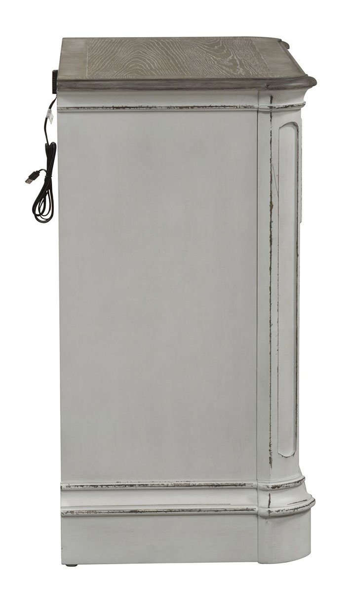 Liberty Magnolia Manor 3 Drawer Bedside Chest in Antique White - Luxury Home Furniture (MI)