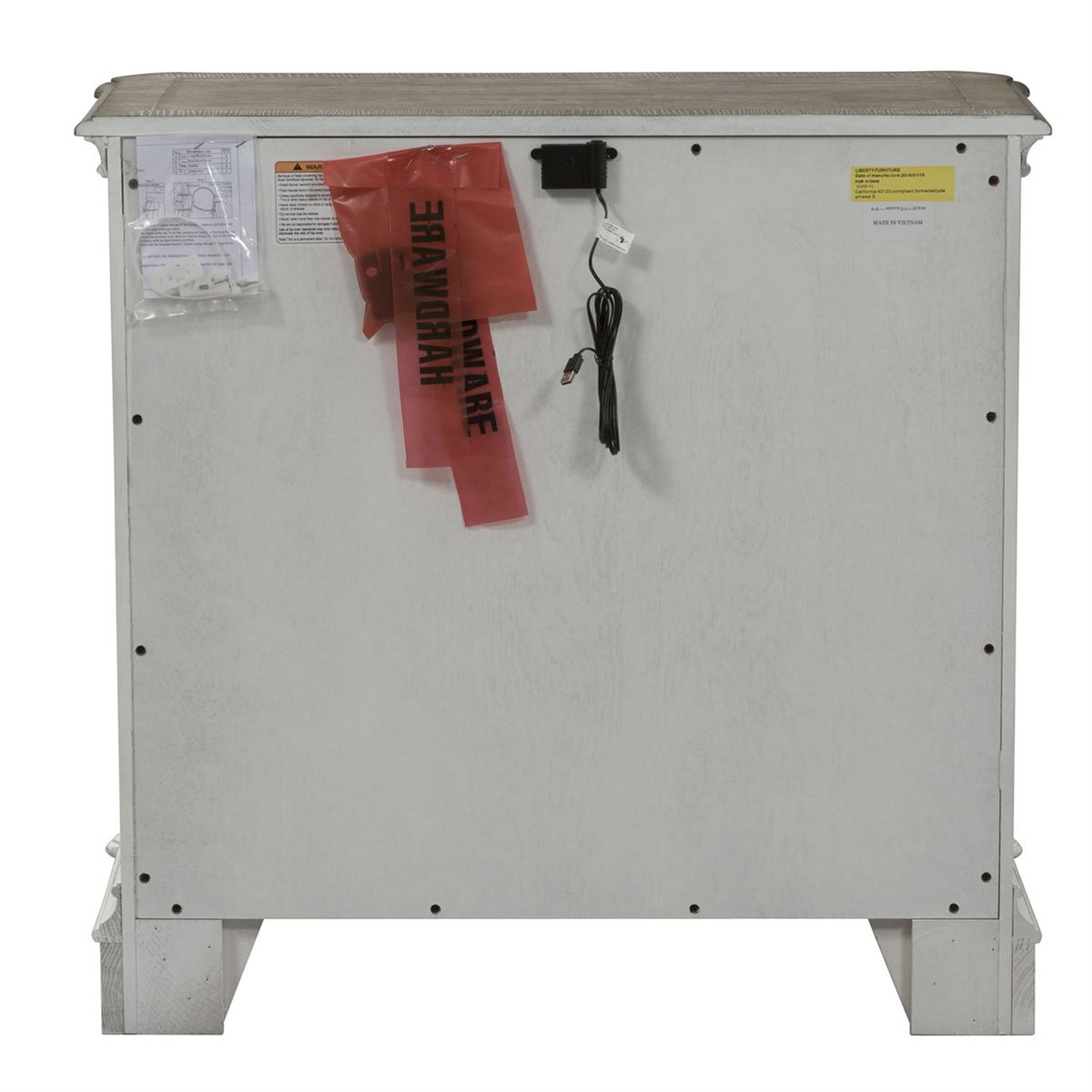 Liberty Magnolia Manor 3 Drawer Bedside Chest in Antique White - Luxury Home Furniture (MI)