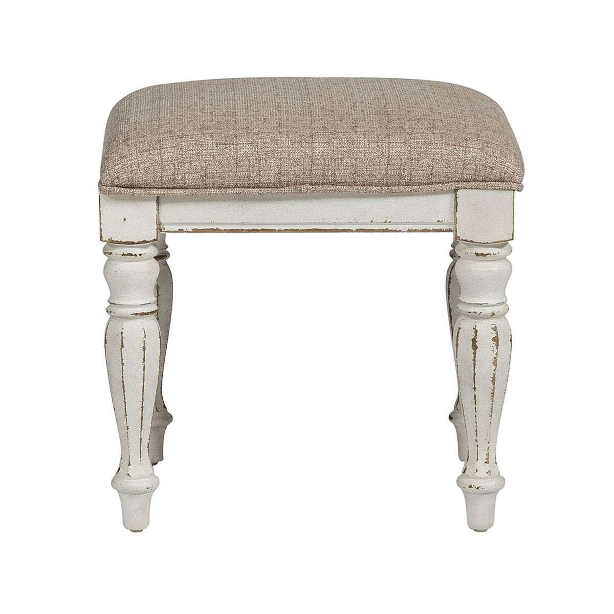 Liberty Magnolia Manor Vanity Stool in Antique White - Luxury Home Furniture (MI)